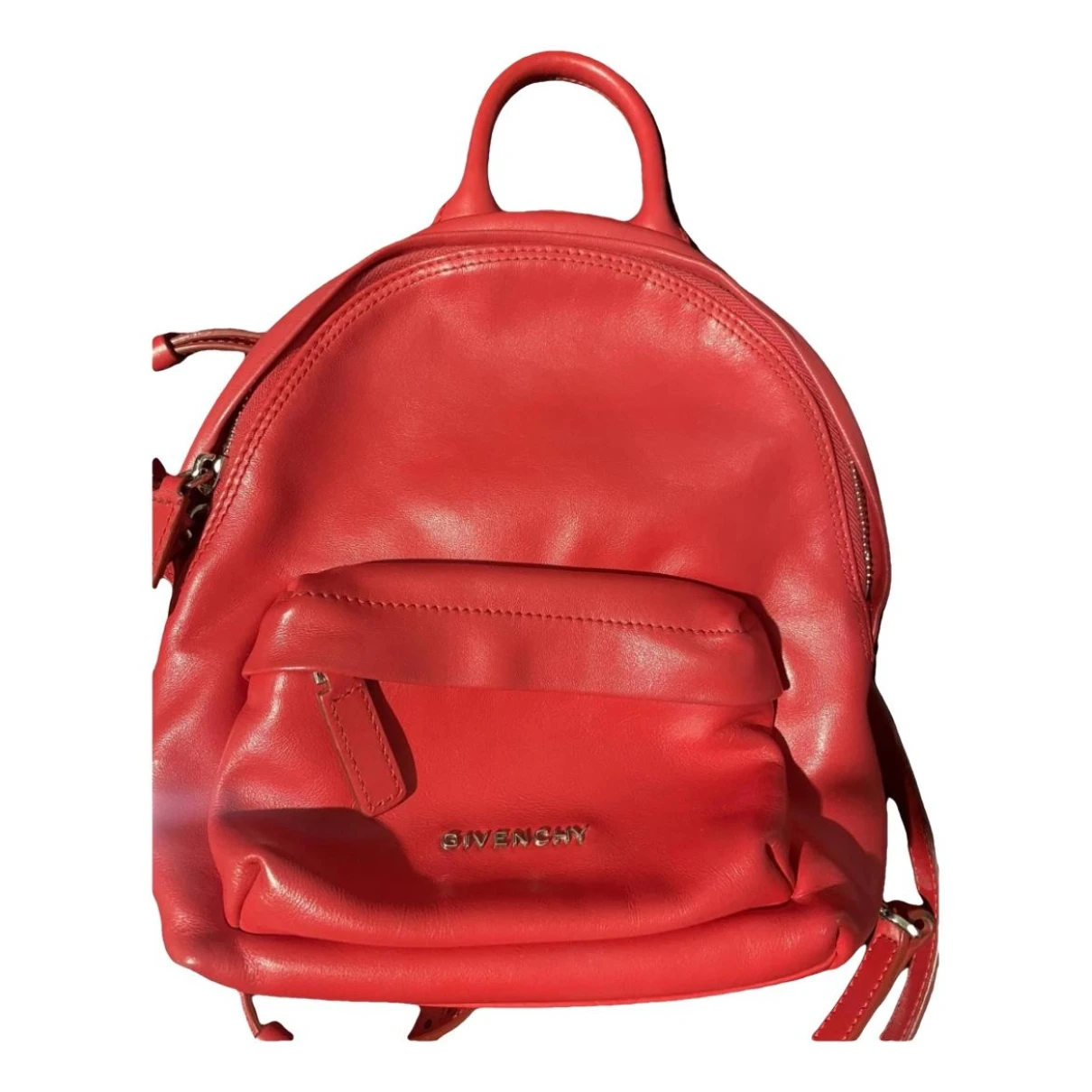 Pre-owned Givenchy Leather Backpack In Red