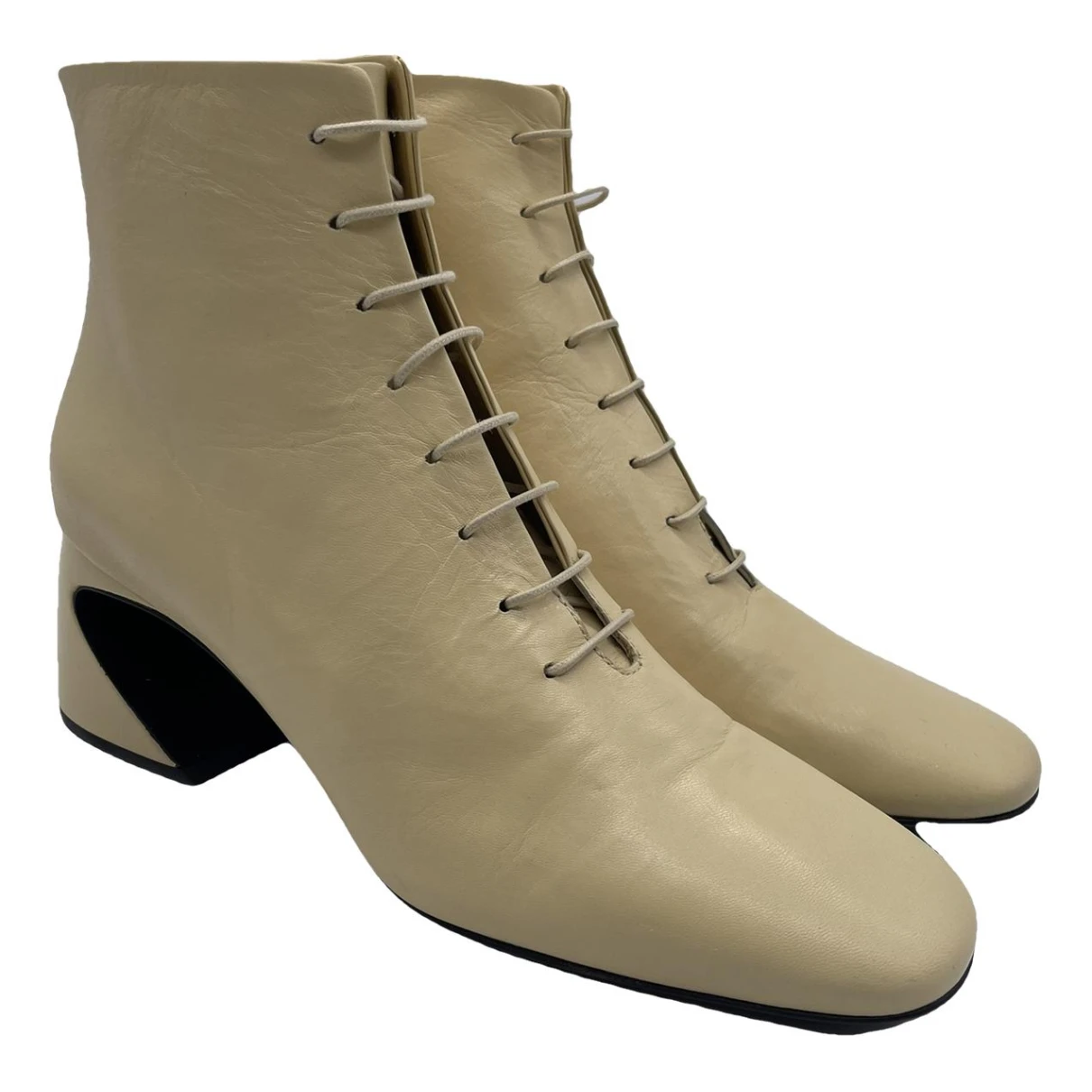 Pre-owned Jil Sander Leather Lace Up Boots In Other