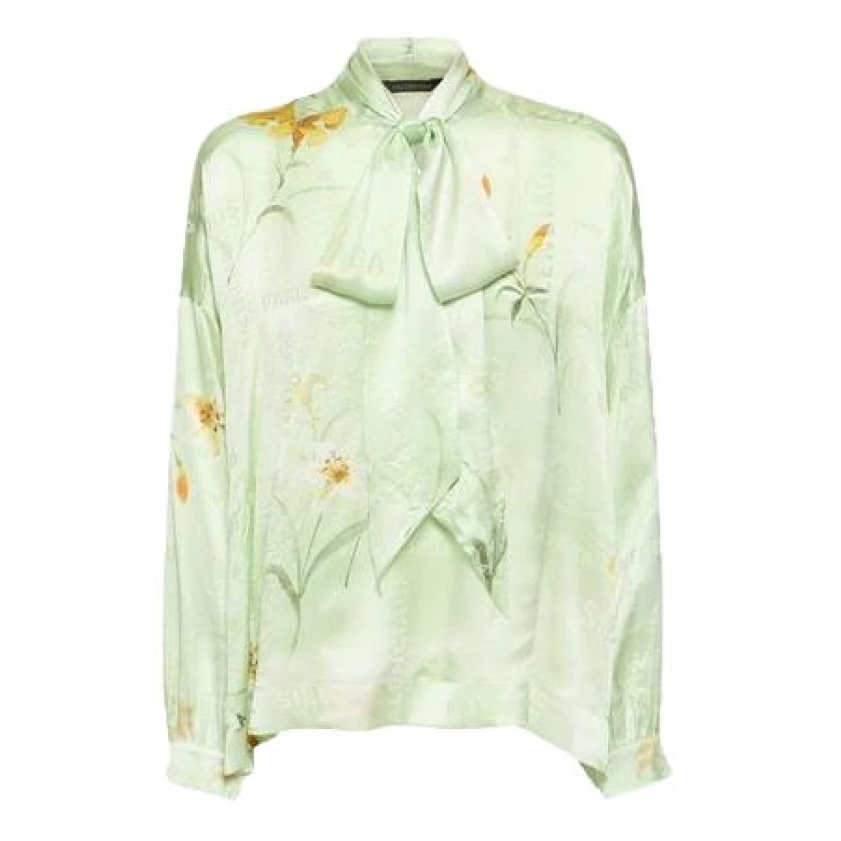 Pre-owned Balenciaga Silk Shirt In Green
