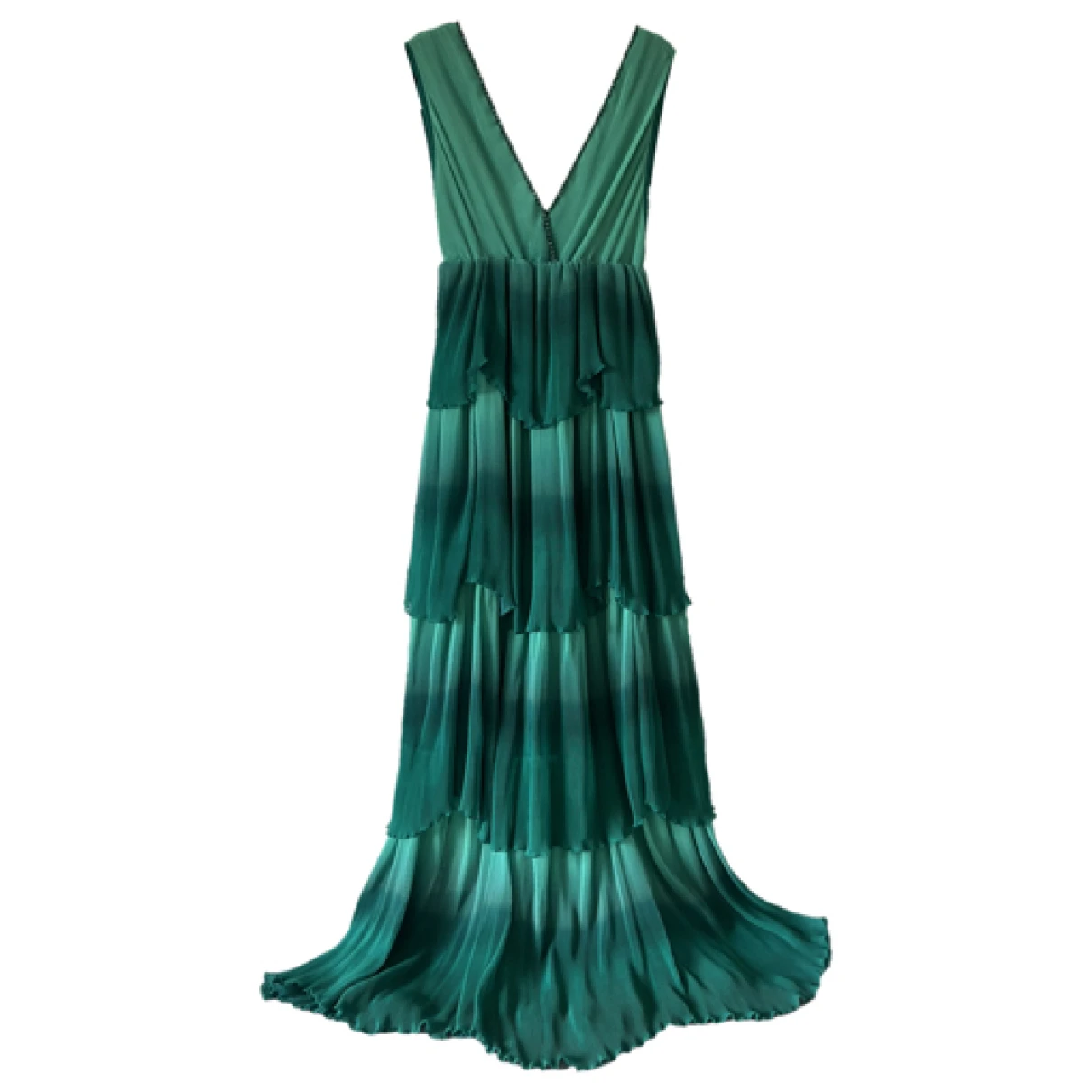 Pre-owned Just Cavalli Maxi Dress In Green
