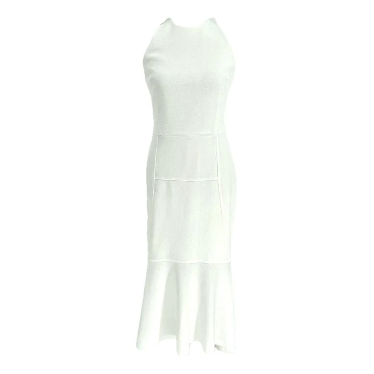 Pre-owned Rebecca Vallance Mid-length Dress In White
