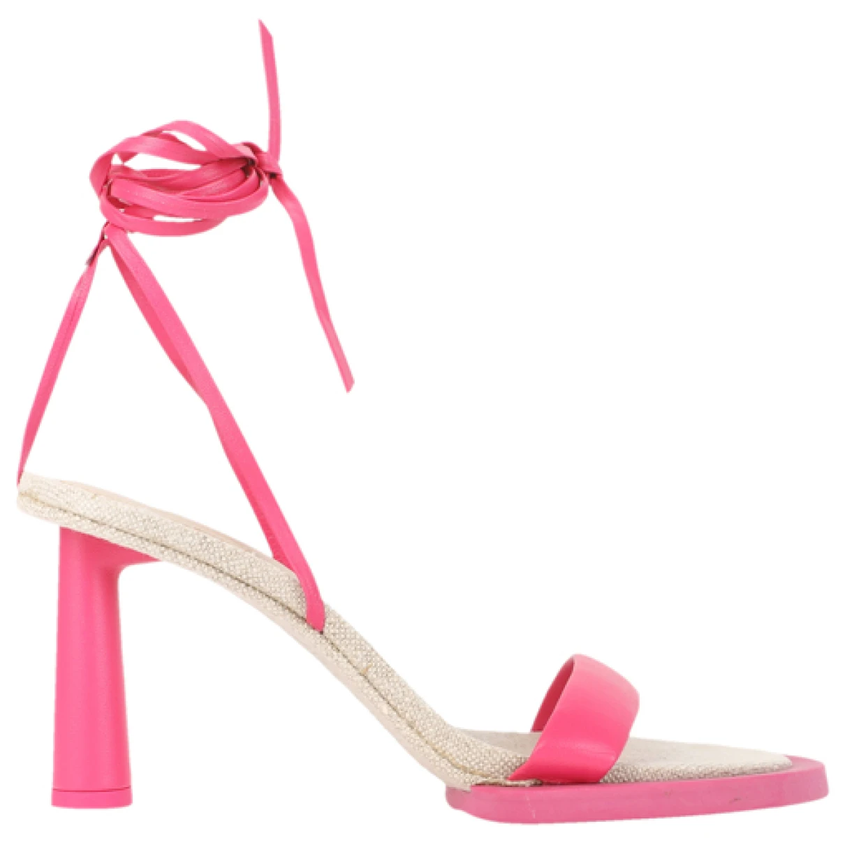 Pre-owned Jacquemus Leather Sandal In Pink