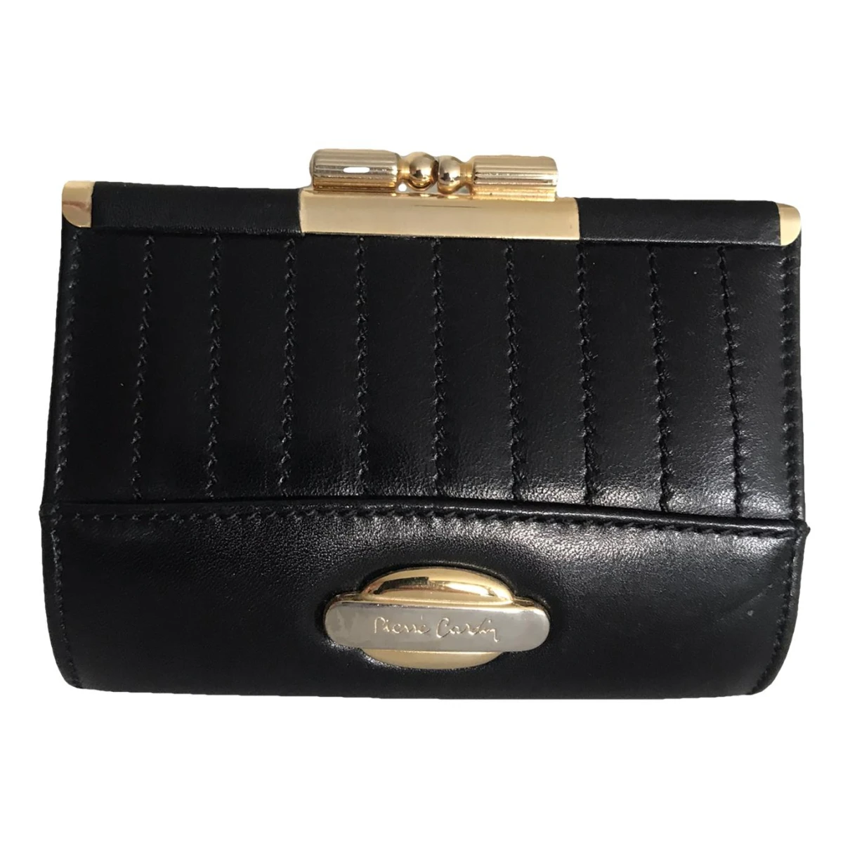 Pre-owned Pierre Cardin Leather Wallet In Black