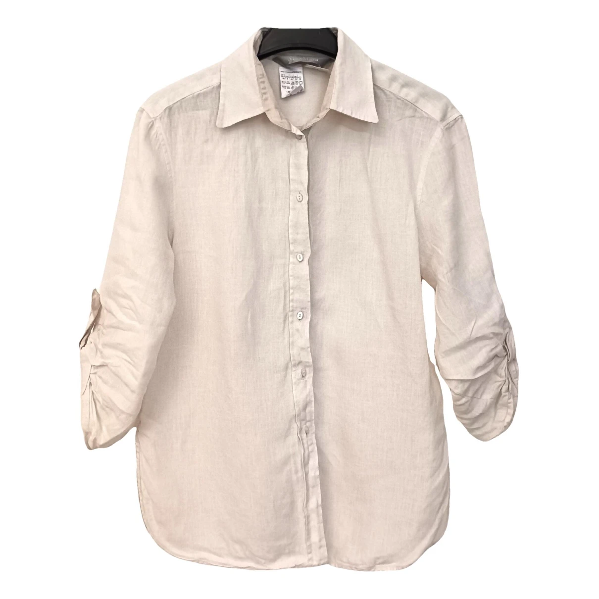 Pre-owned Max Mara Linen Shirt In White
