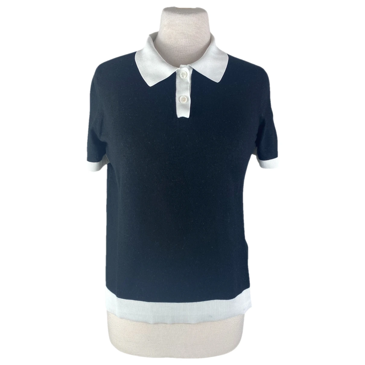 Pre-owned Moncler Wool T-shirt In Black