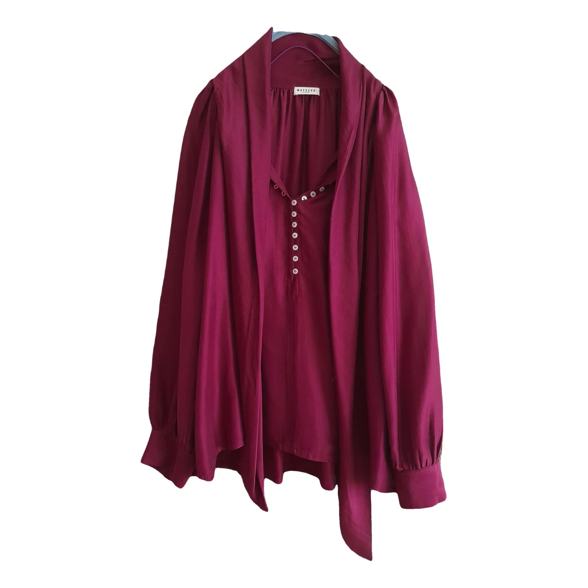 Pre-owned Masscob Silk Blouse In Burgundy
