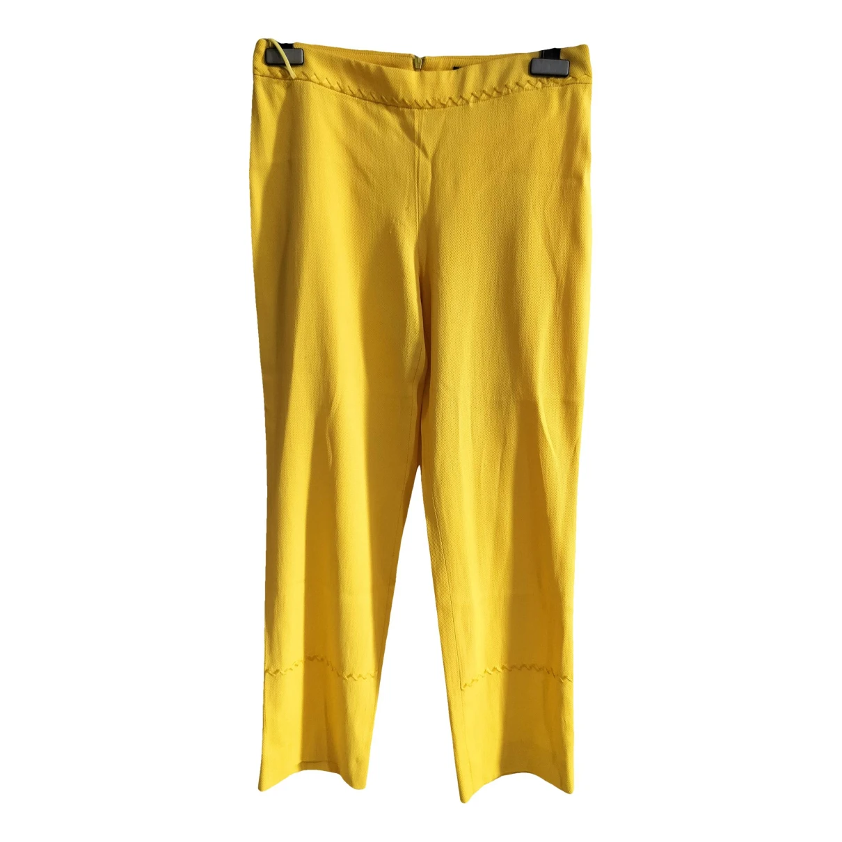 Pre-owned Versace Trousers In Yellow
