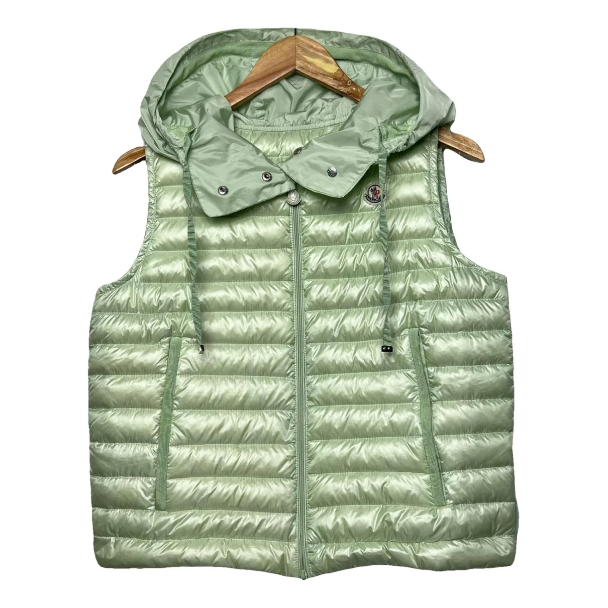 Pre-owned Moncler Sleeveless Jacket In Green