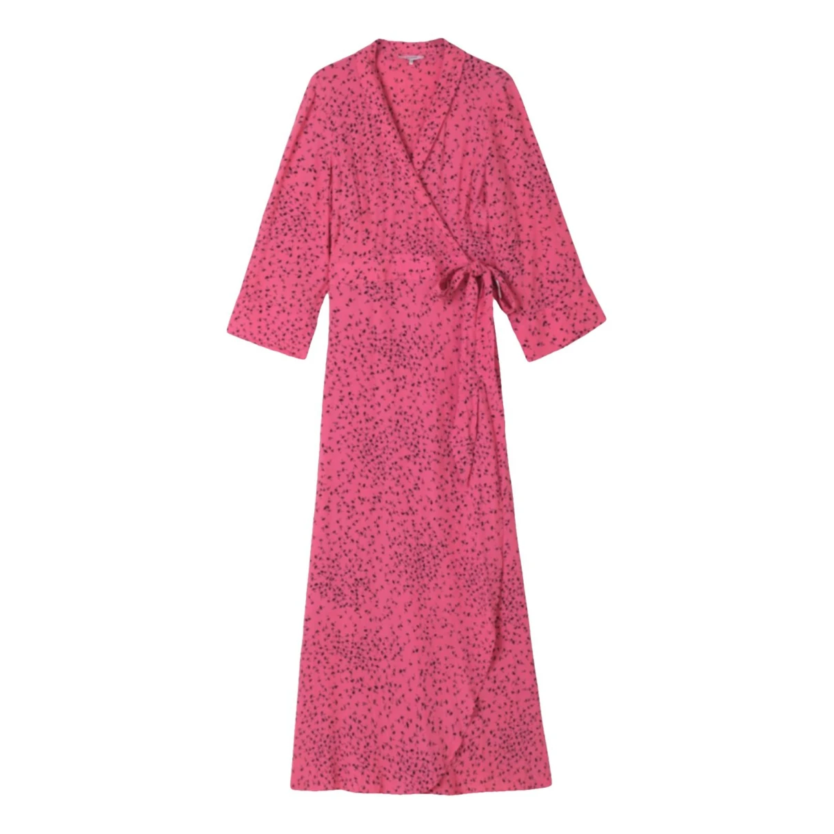 Pre-owned Ganni Maxi Dress In Pink