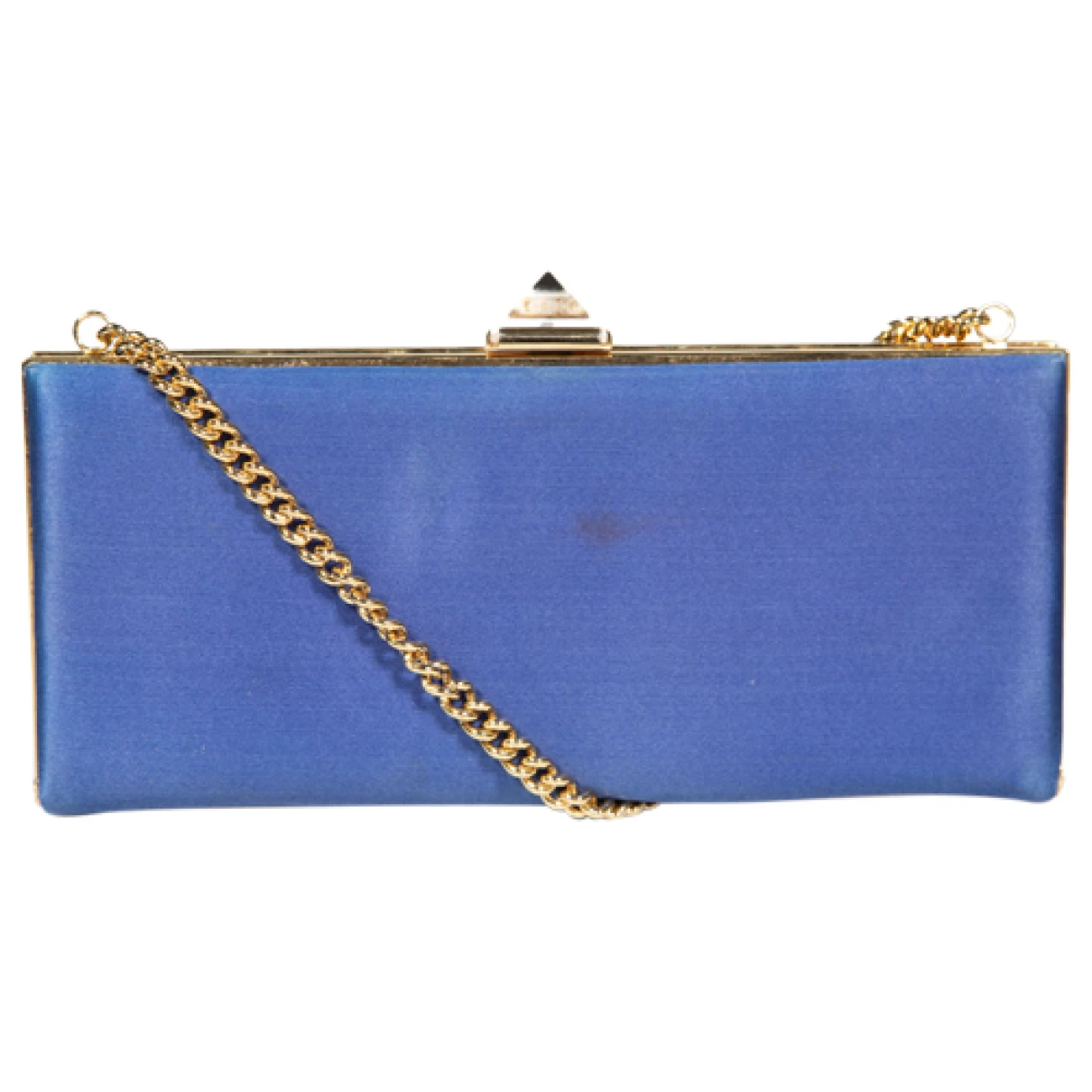 Pre-owned Christian Louboutin Cloth Clutch Bag In Blue