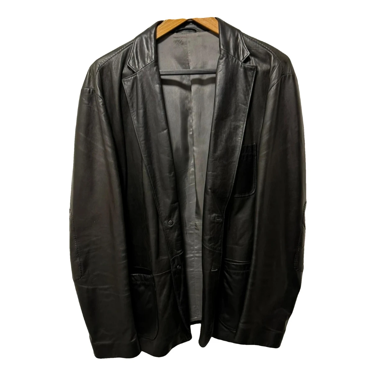 Pre-owned Z Zegna Leather Jacket In Brown