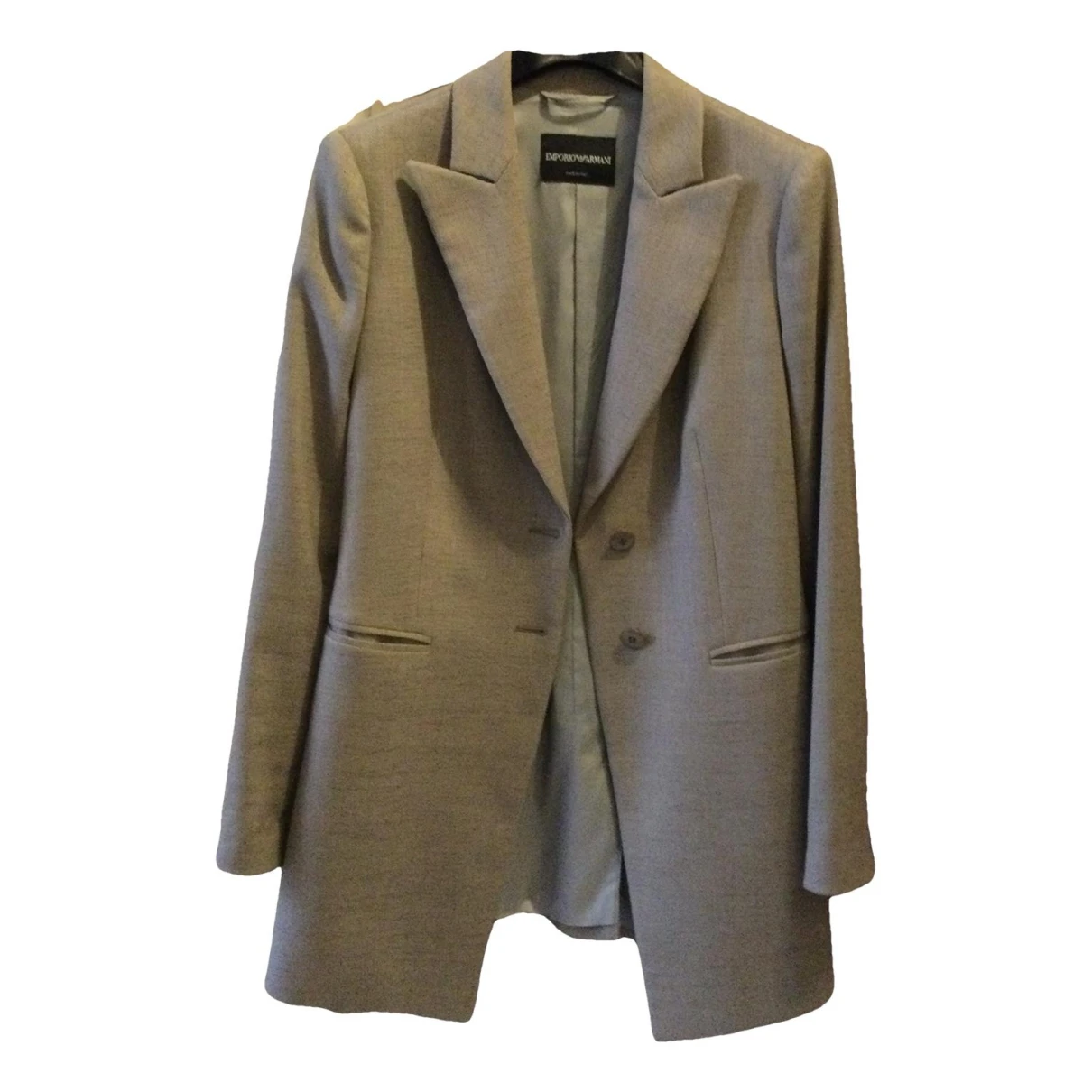 Pre-owned Emporio Armani Linen Suit Jacket In Beige