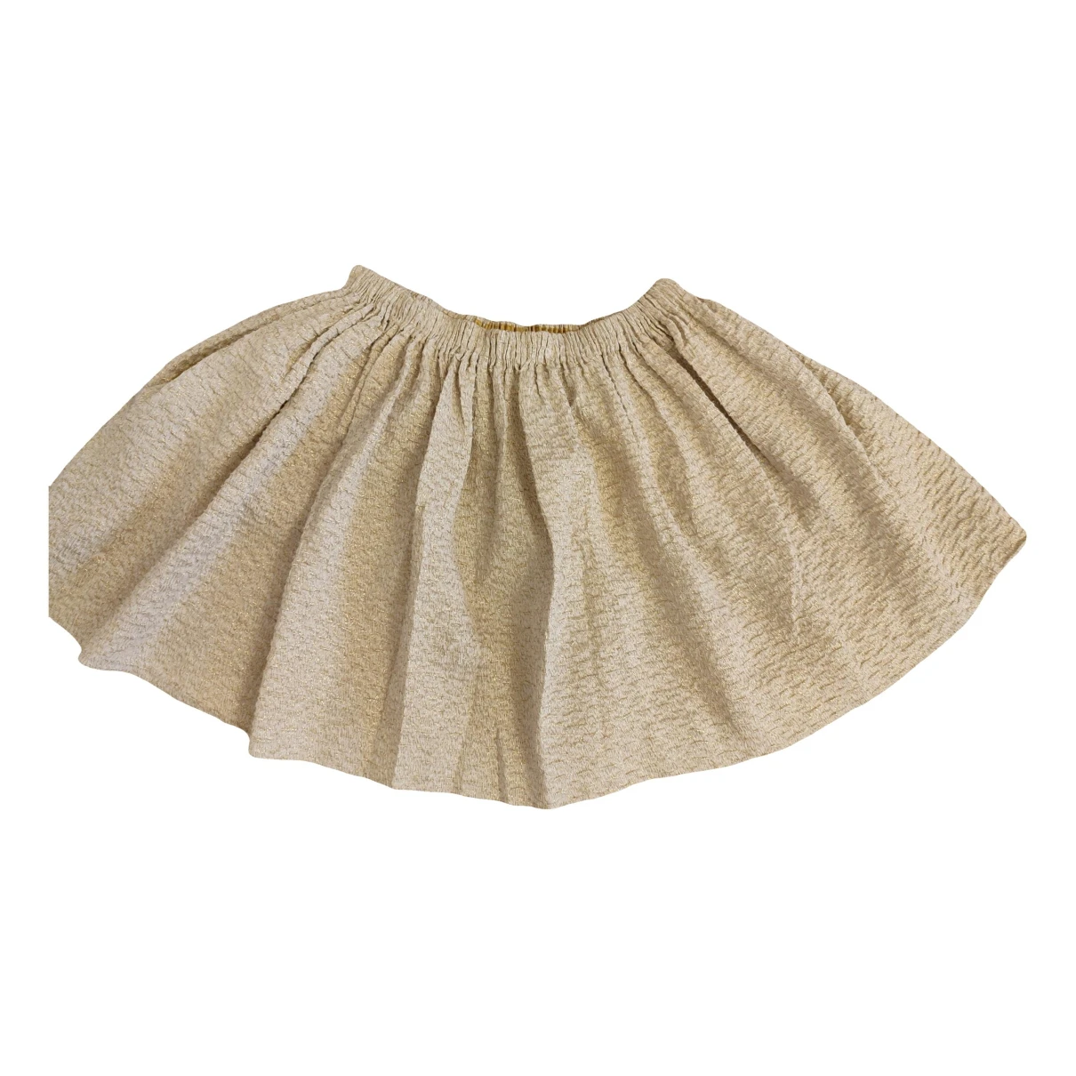 Pre-owned Maje Mini Skirt In Gold