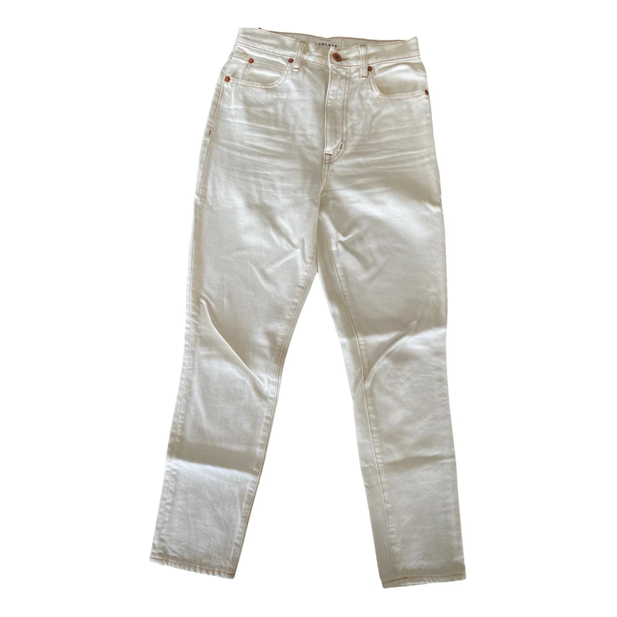 Pre-owned Slvrlake Slim Jeans In White