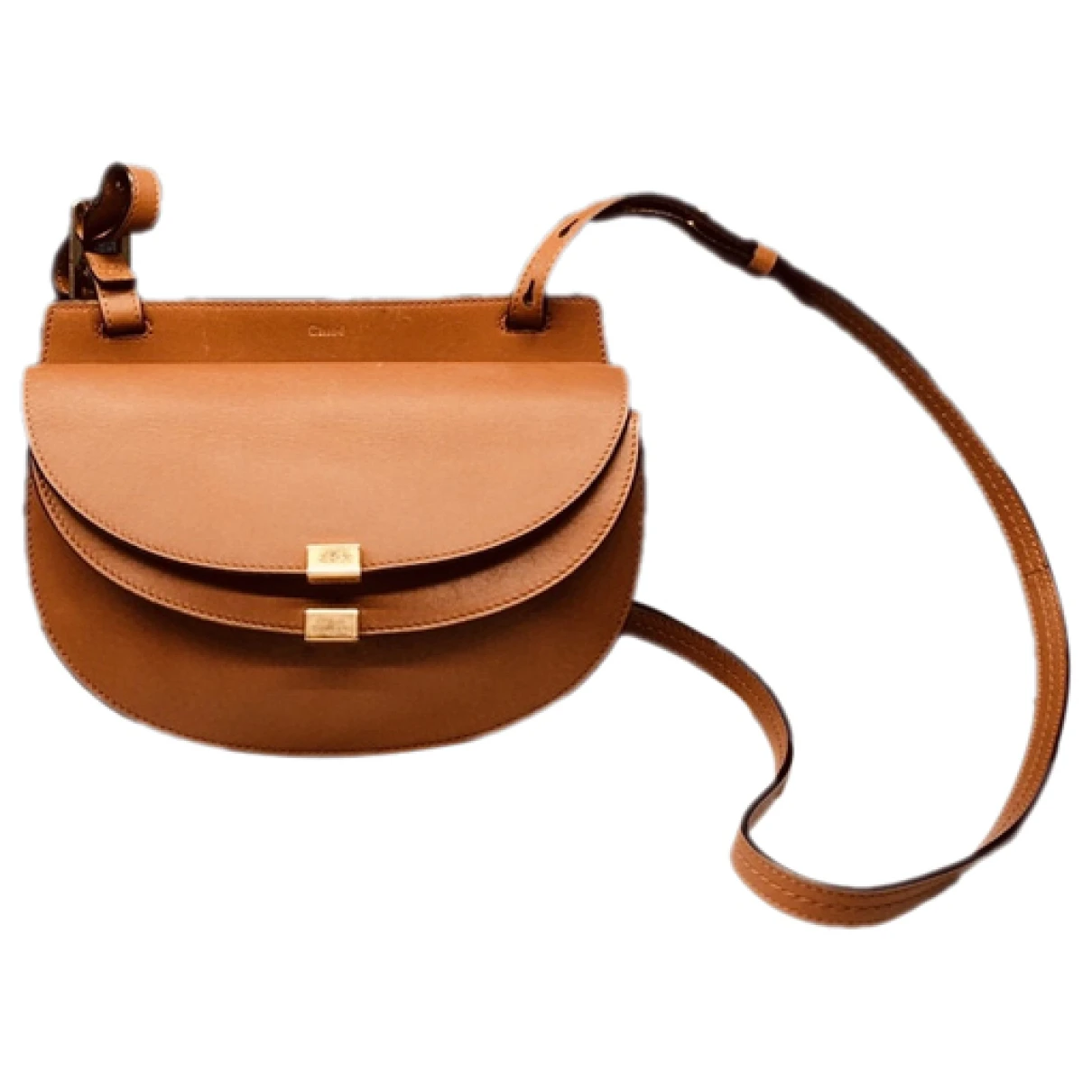Pre-owned Chloé Georgia Leather Crossbody Bag In Brown