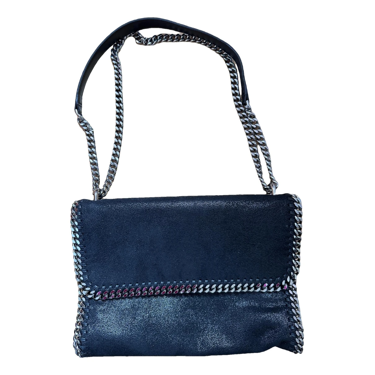 Pre-owned Stella Mccartney Falabella Box Vegan Leather Handbag In Black