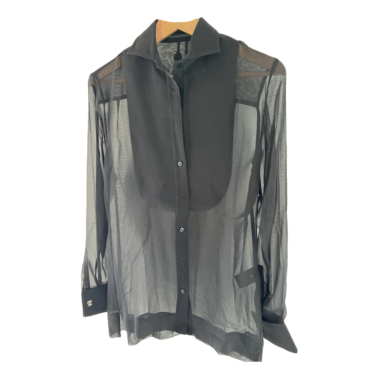 Pre-owned Ermanno Scervino Silk Shirt In Black
