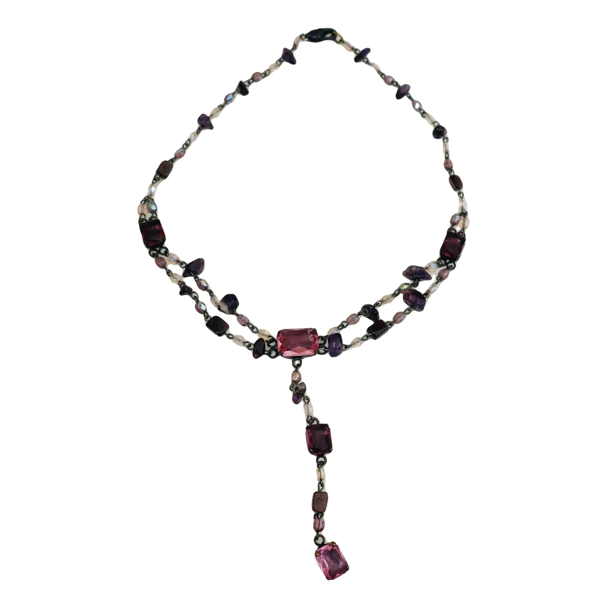 Pre-owned Furla Necklace In Purple