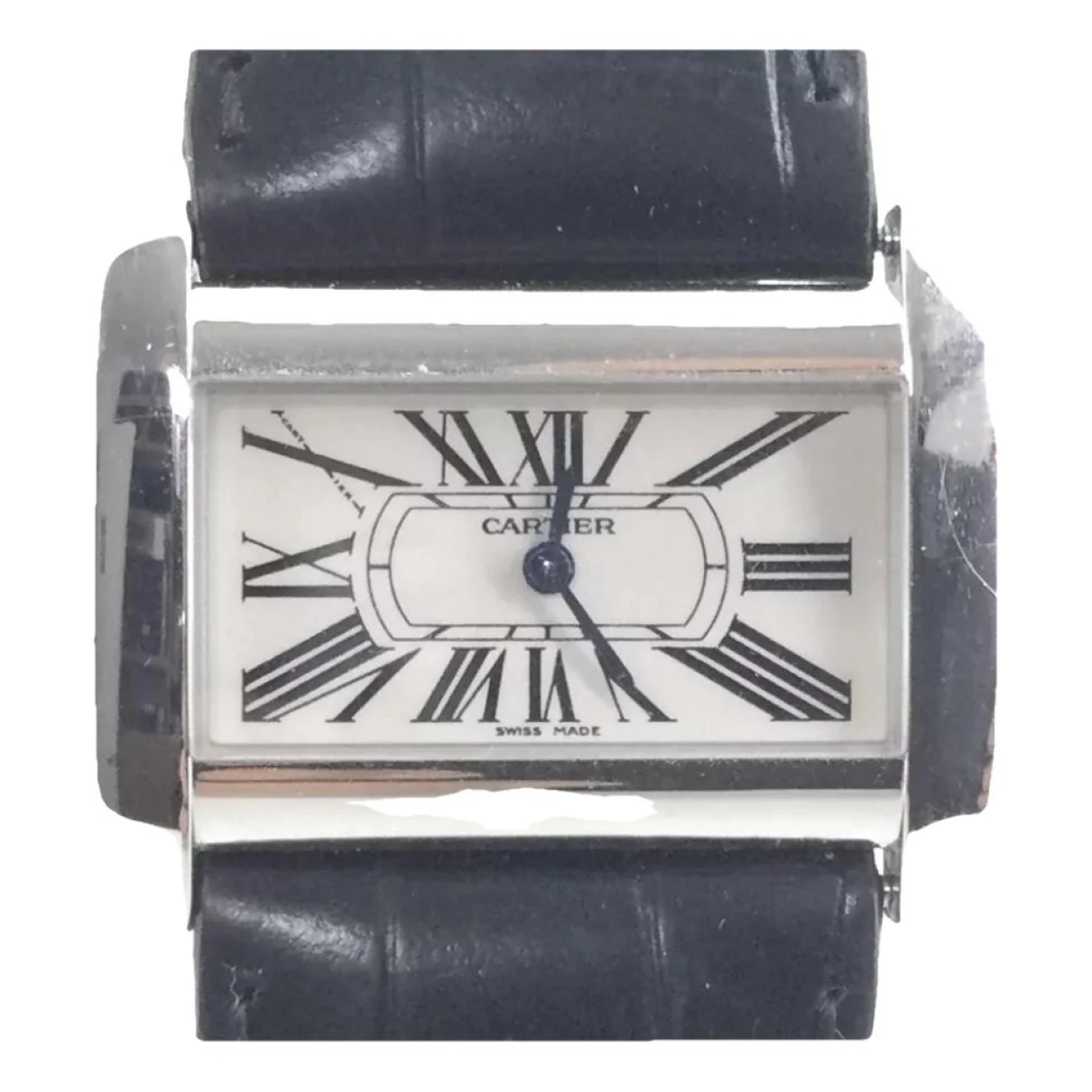 Pre-owned Cartier Divan Watch In Blue