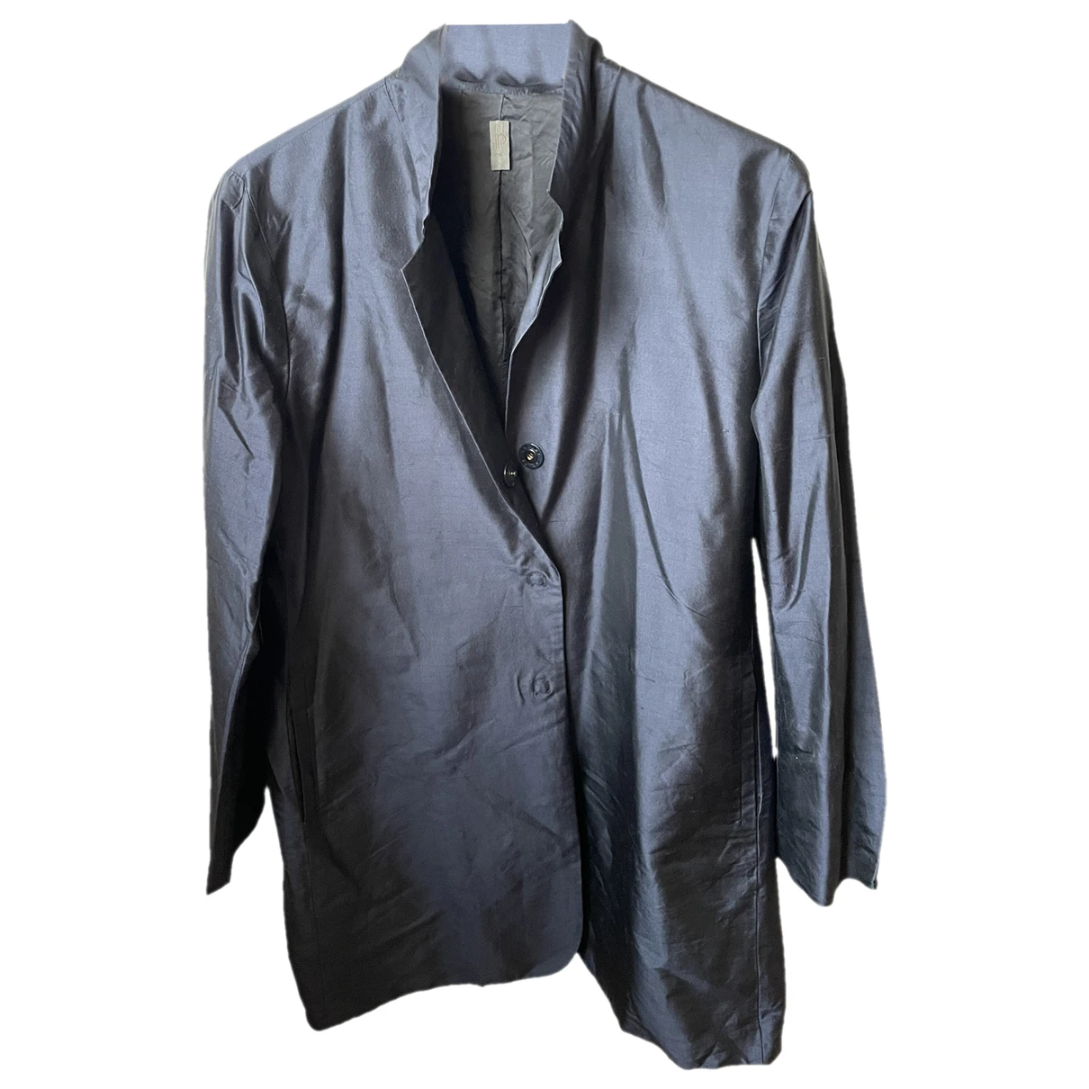 Pre-owned Peserico Silk Coat In Blue