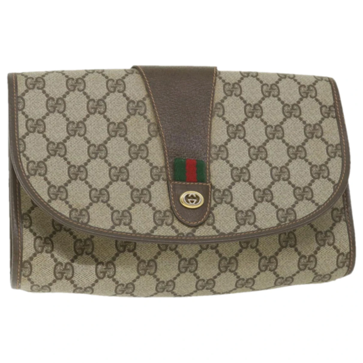Pre-owned Gucci Cloth Clutch Bag In Red
