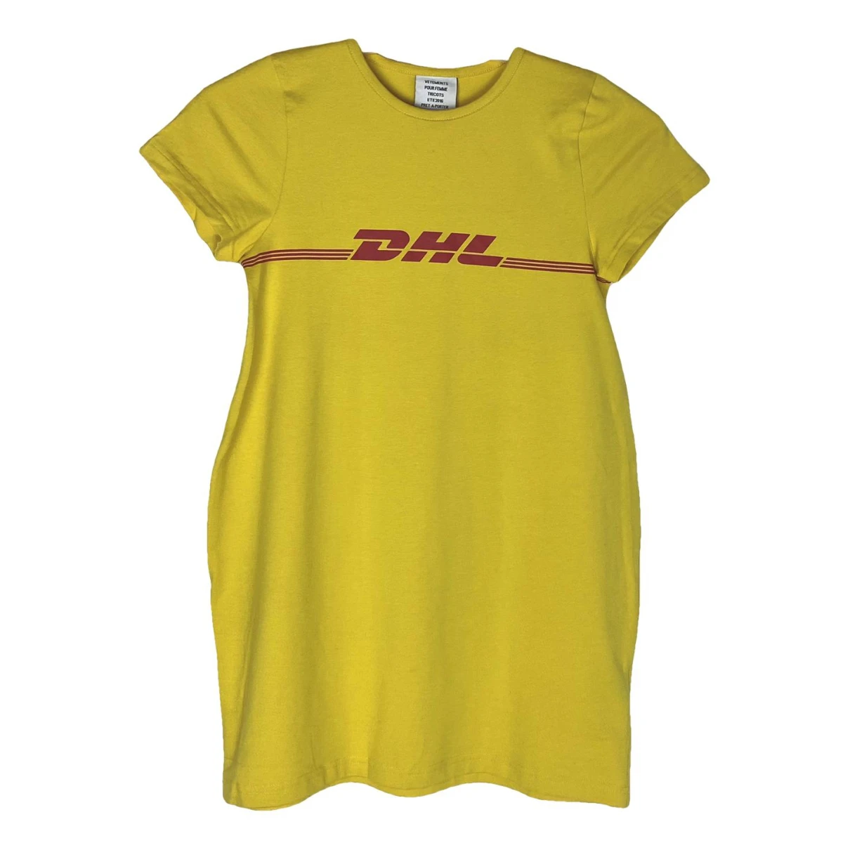 Pre-owned Vetements T-shirt In Yellow