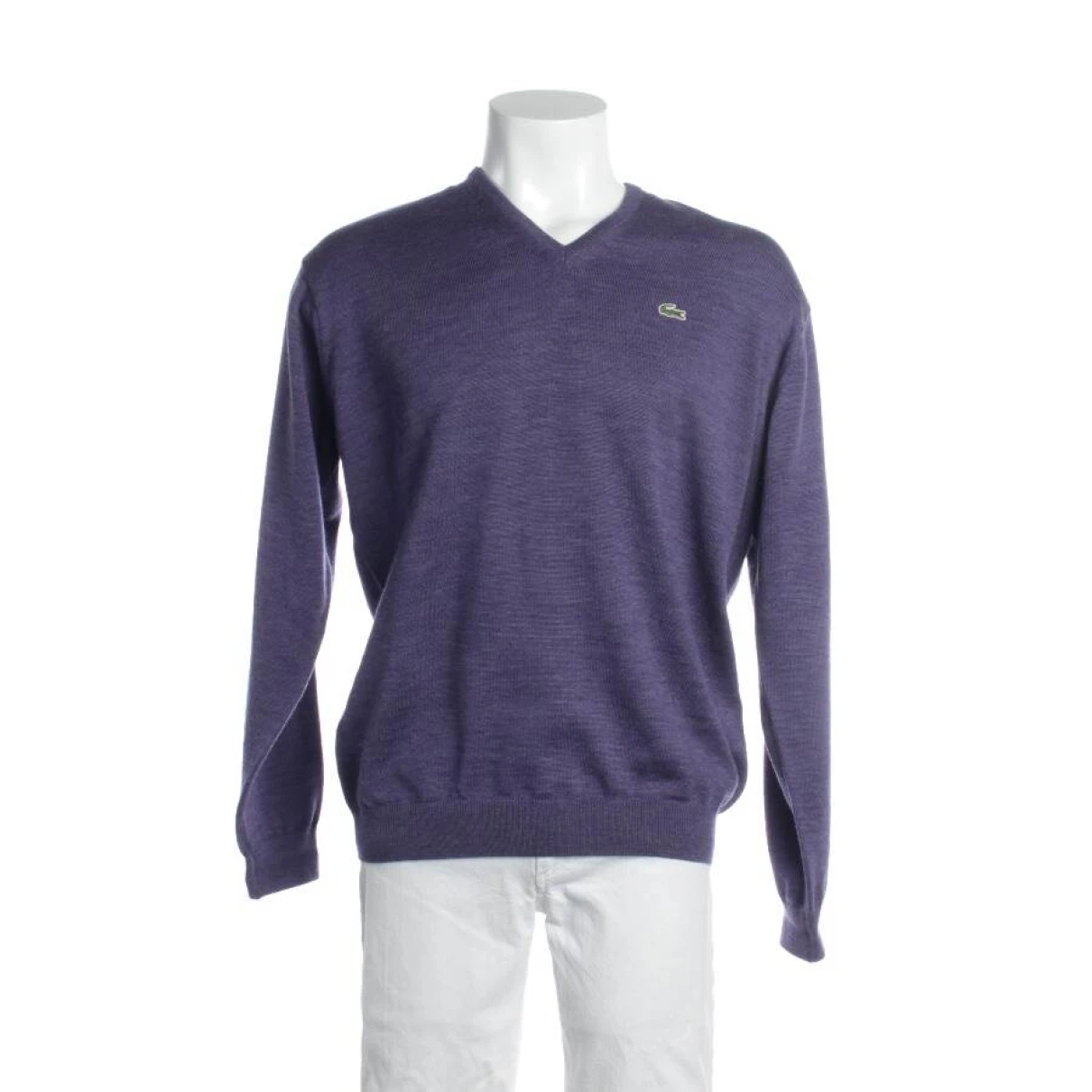 Pre-owned Lacoste Wool Pull In Purple
