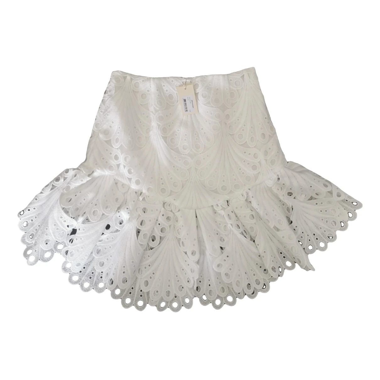 Pre-owned Maje Mini Skirt In White