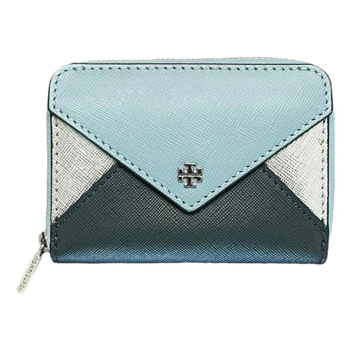 Pre-owned Tory Burch Leather Wallet In Blue