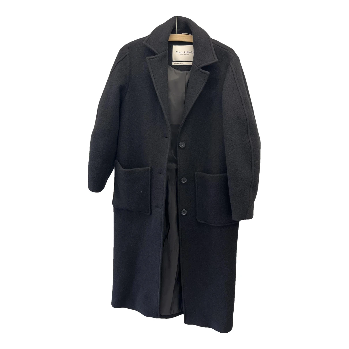 Pre-owned Marc O'polo Wool Coat In Black
