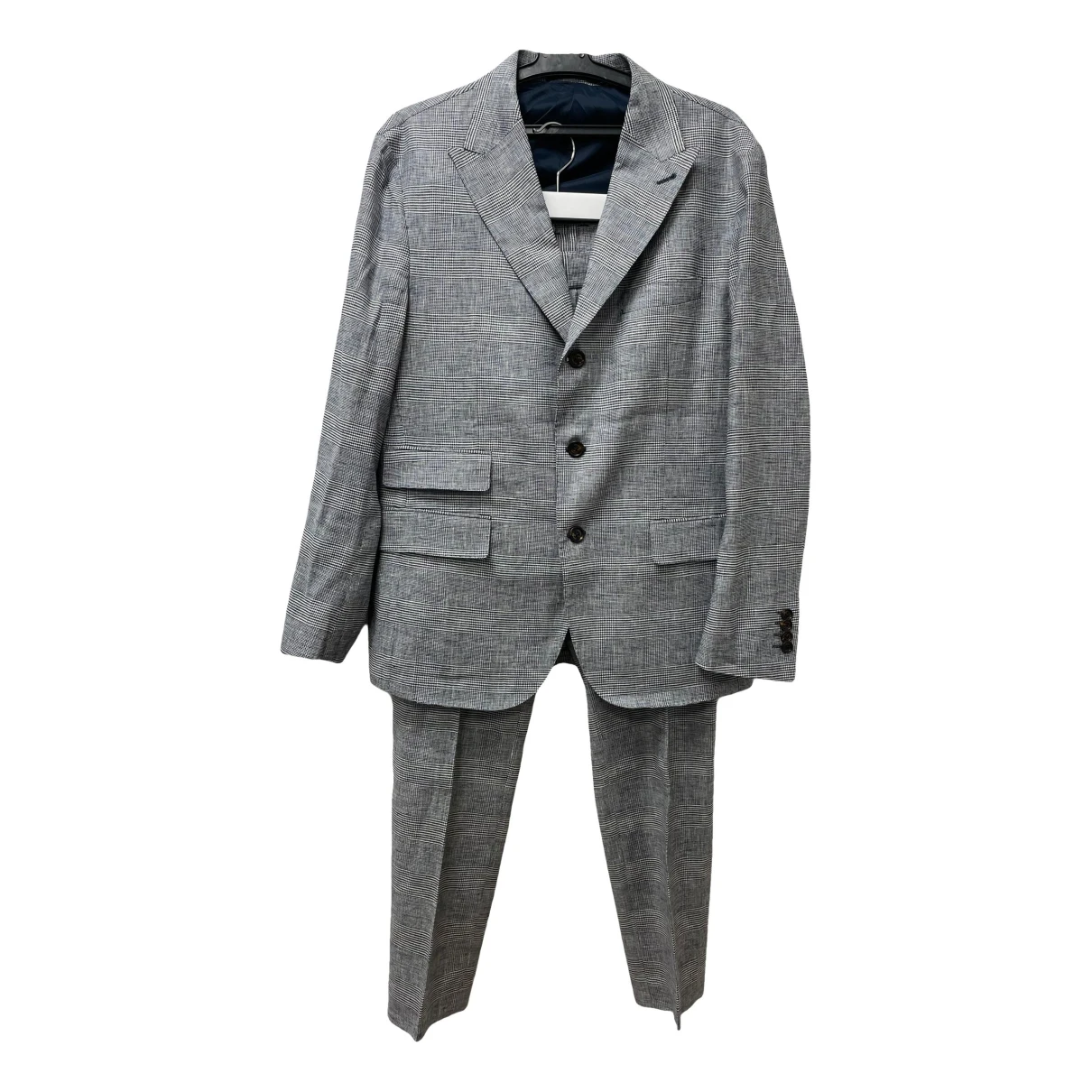 Pre-owned Eleventy Linen Suit In Blue