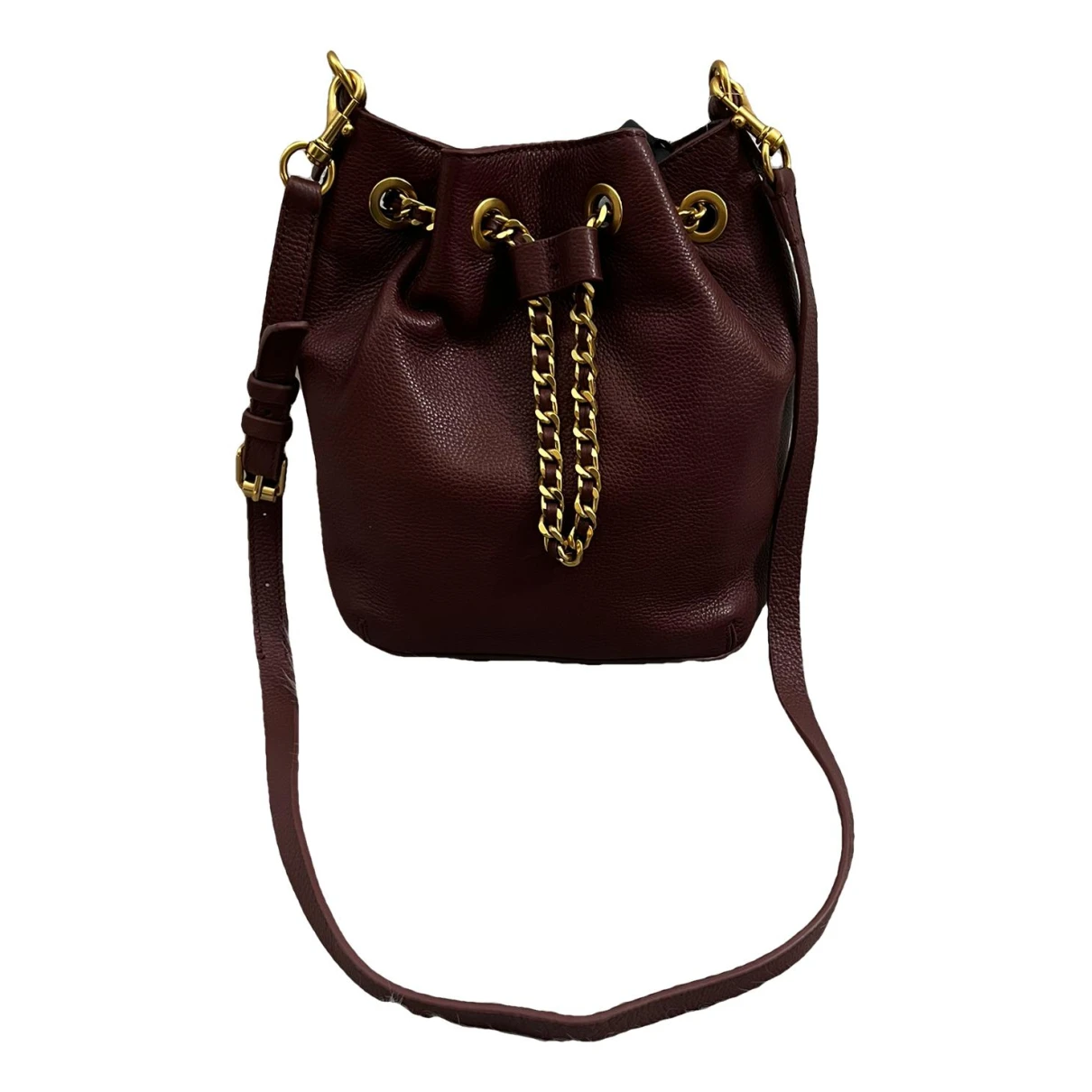 Pre-owned Rebecca Minkoff Leather Crossbody Bag In Burgundy