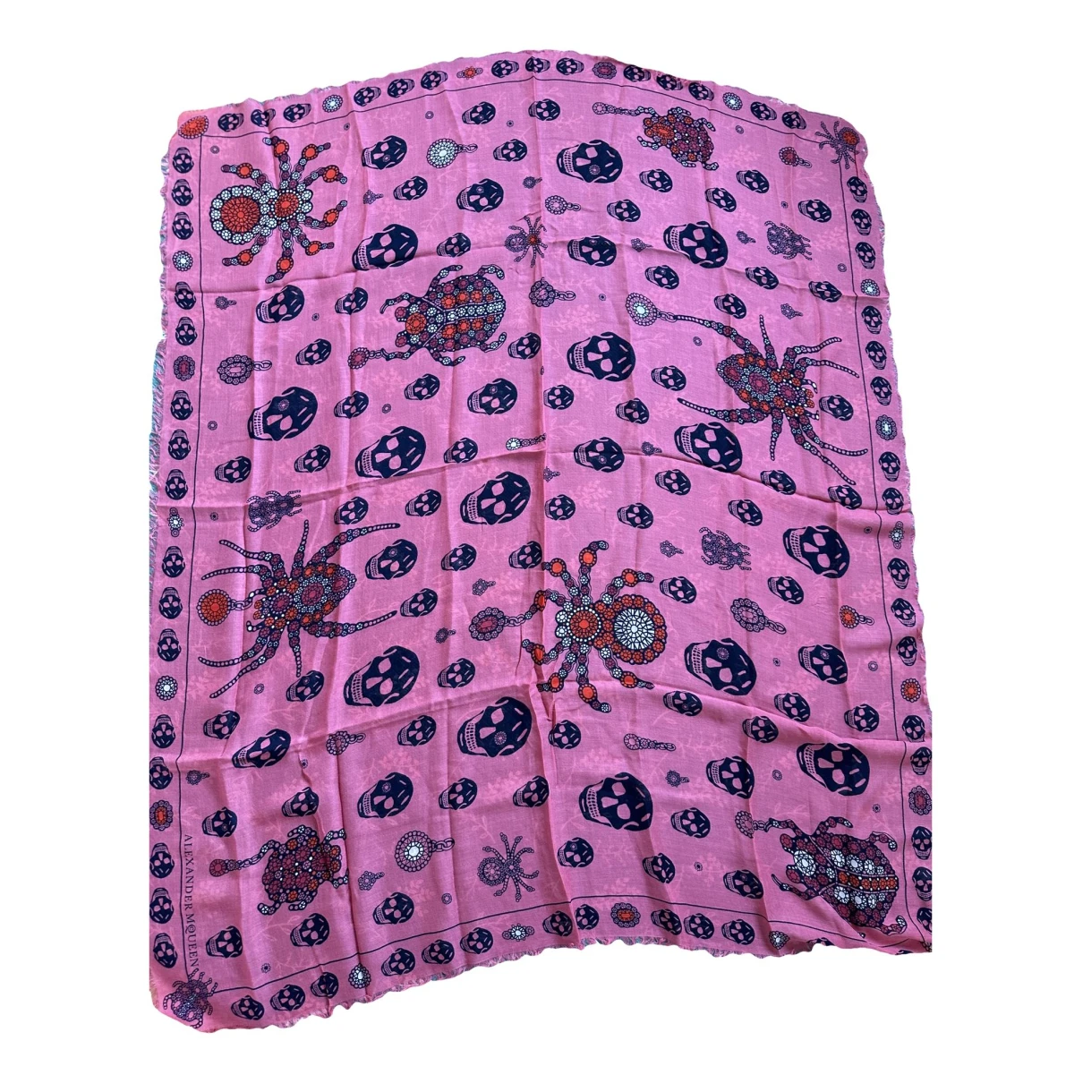 Pre-owned Alexander Mcqueen Stole In Pink