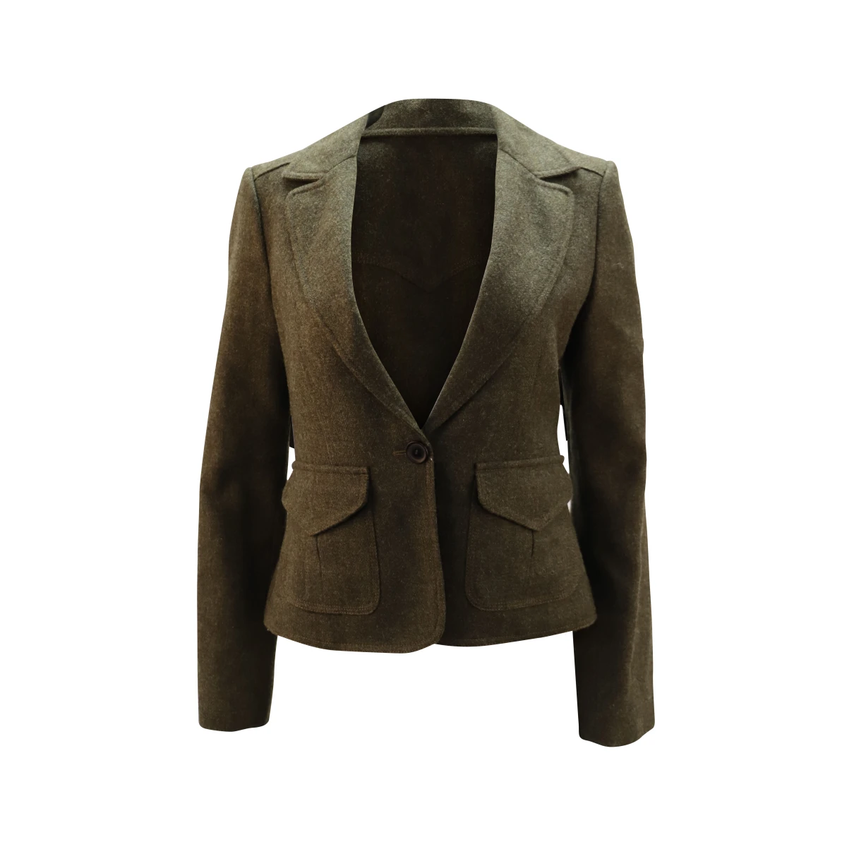 Pre-owned Burberry Wool Blazer In Green