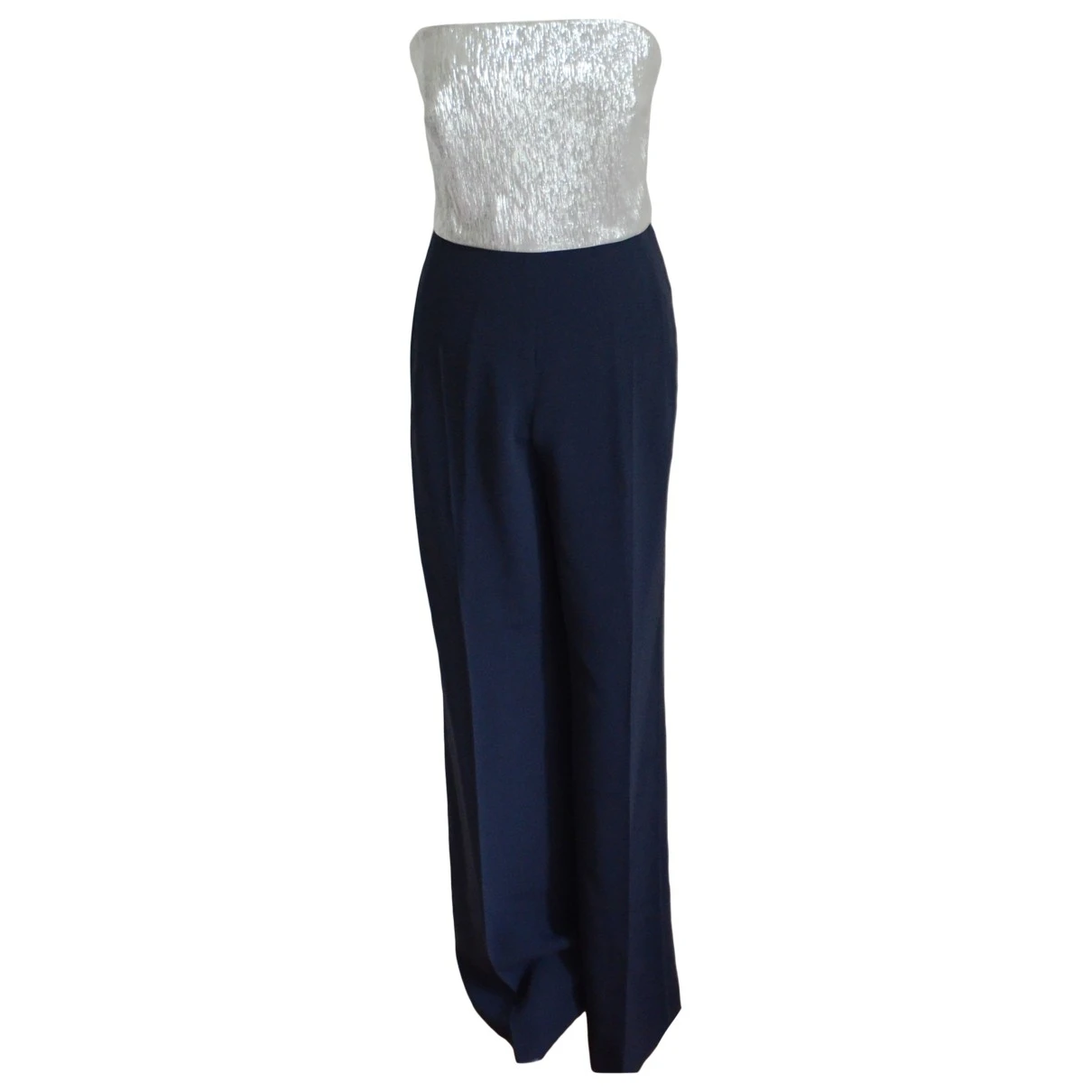 Pre-owned Roland Mouret Silk Jumpsuit In Blue