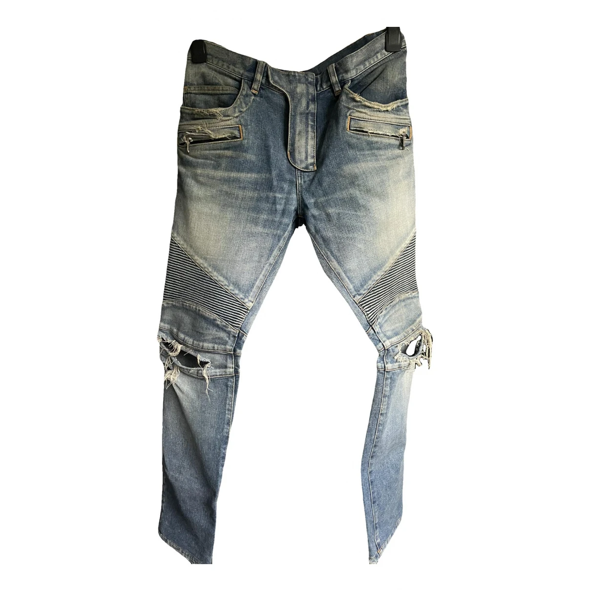 Pre-owned Balmain Jeans In Blue