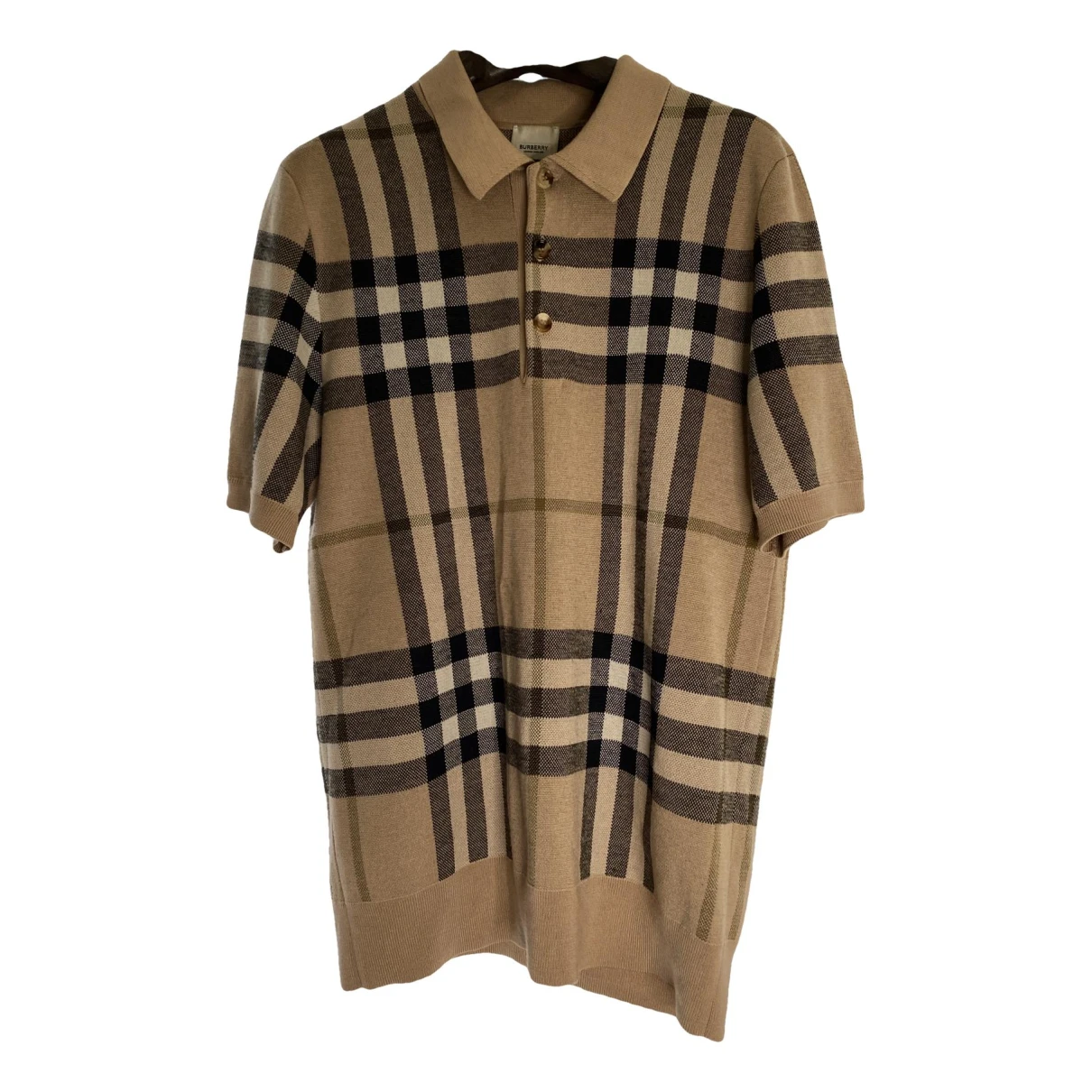 Pre-owned Burberry Silk Polo Shirt In Brown