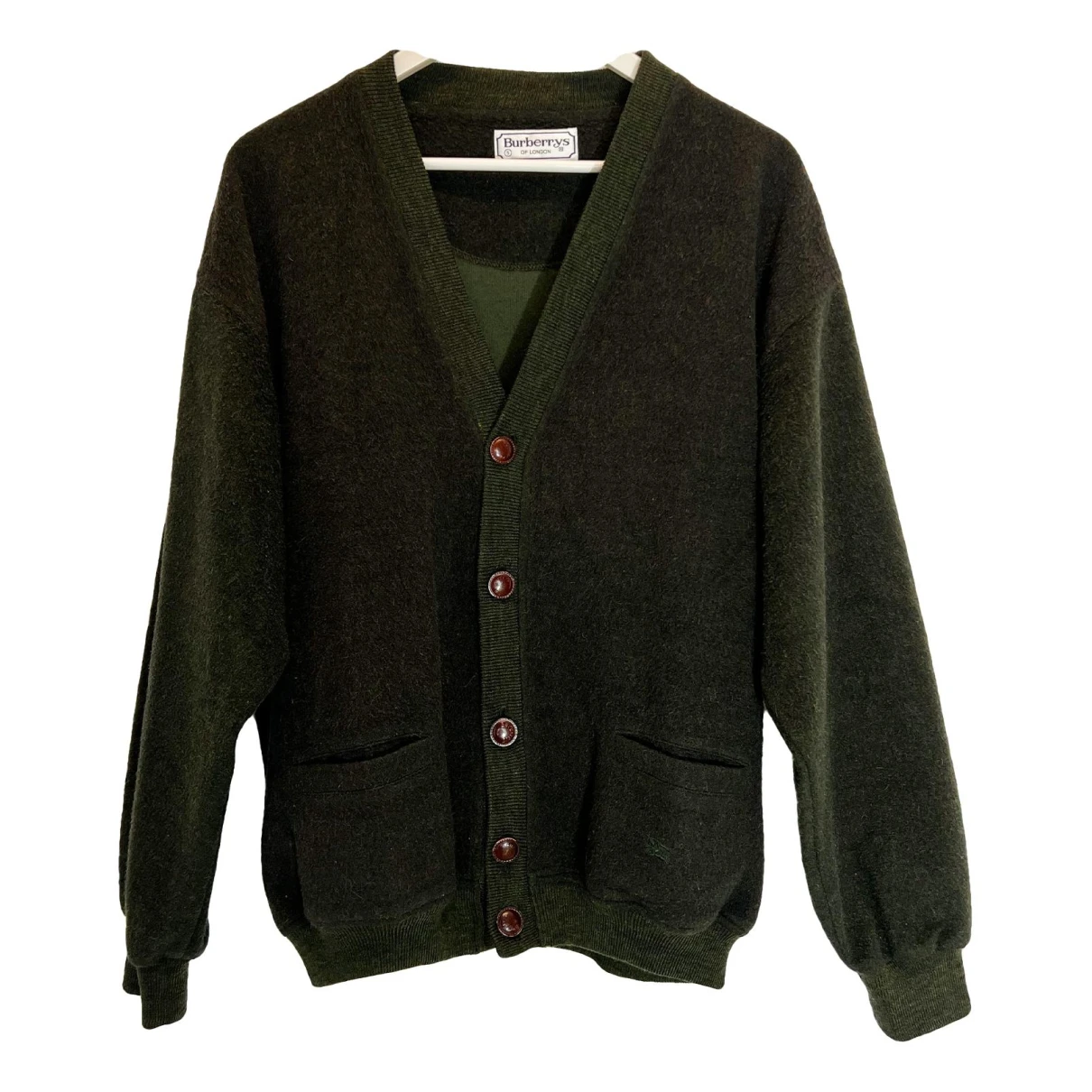 Pre-owned Burberry Wool Jumper In Green