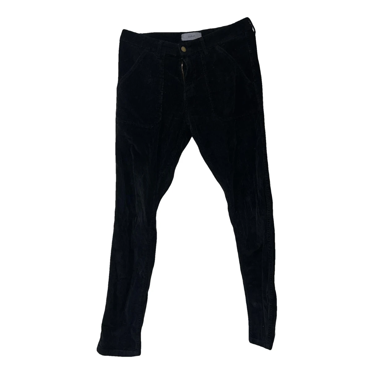 Pre-owned Ba&sh Velvet Carot Pants In Black