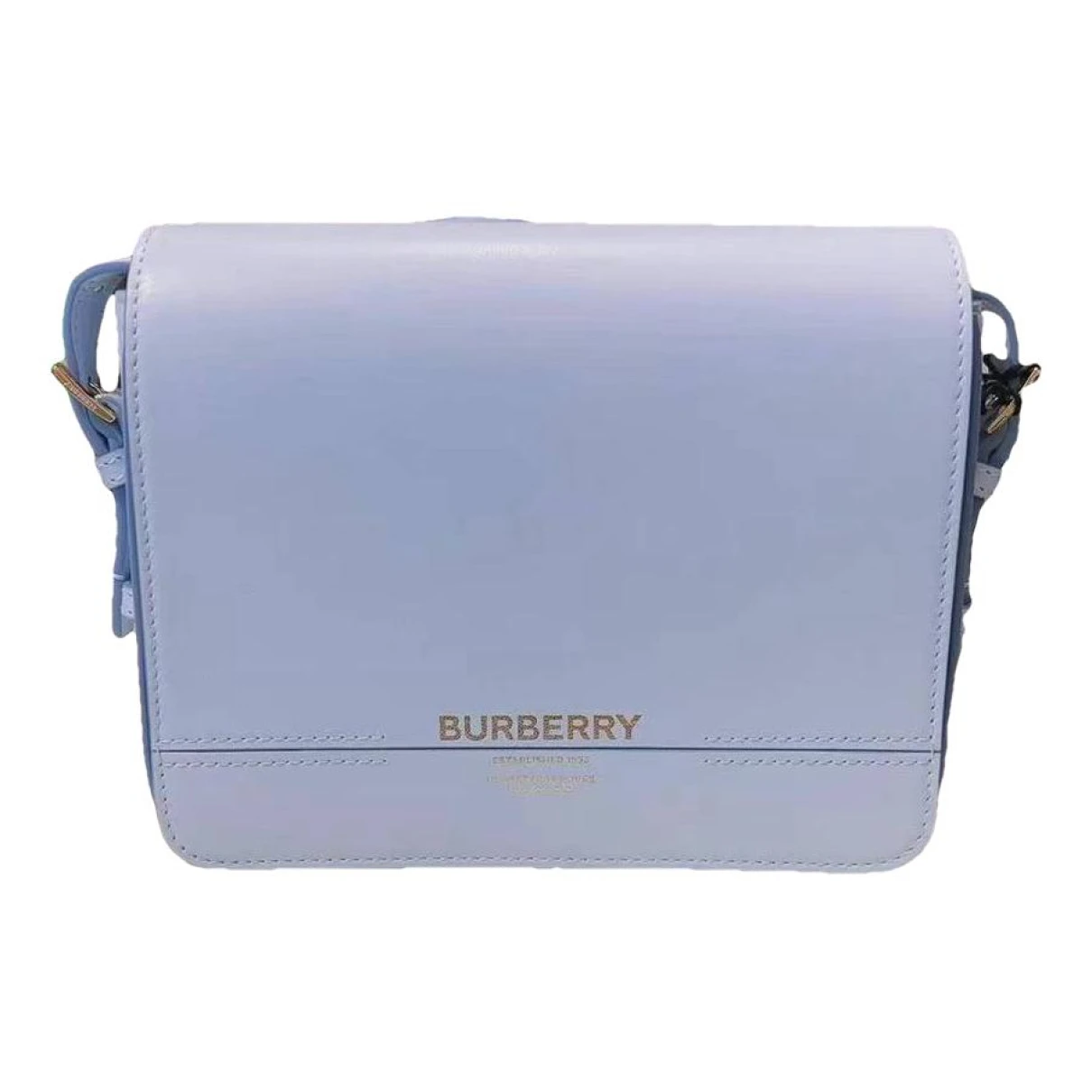 Pre-owned Burberry Grace Leather Crossbody Bag In Blue
