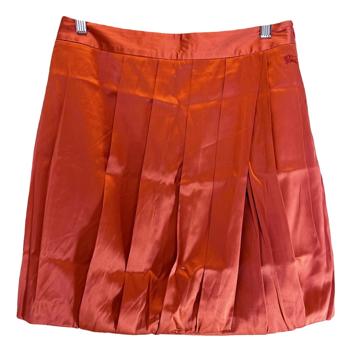 Pre-owned Burberry Silk Mini Skirt In Pink
