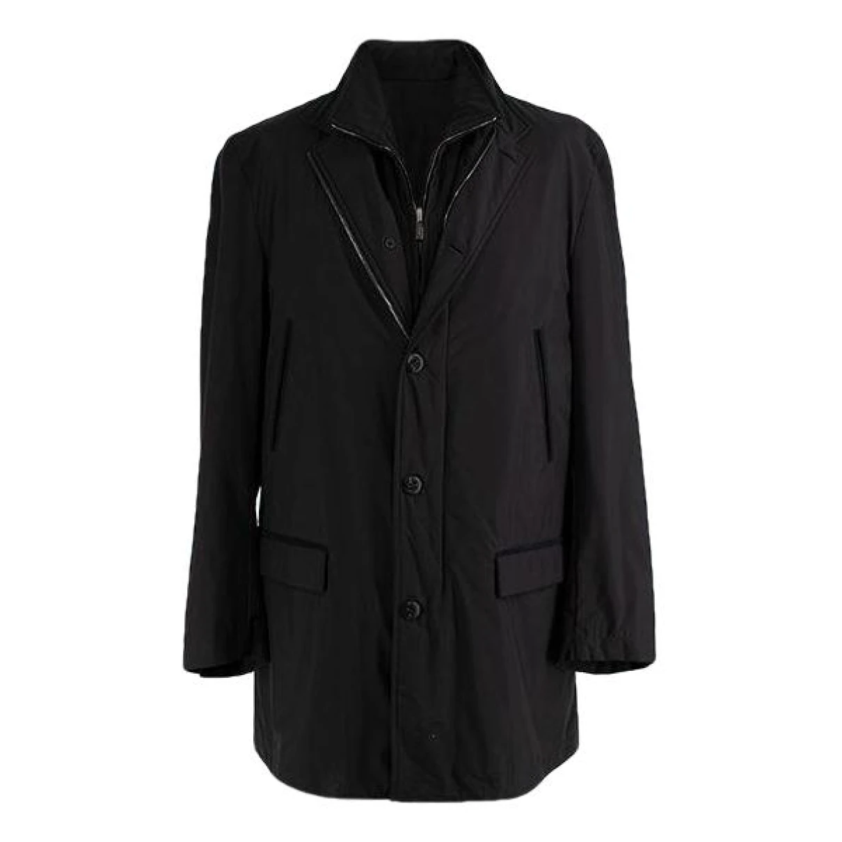 Pre-owned Canali Coat In Black