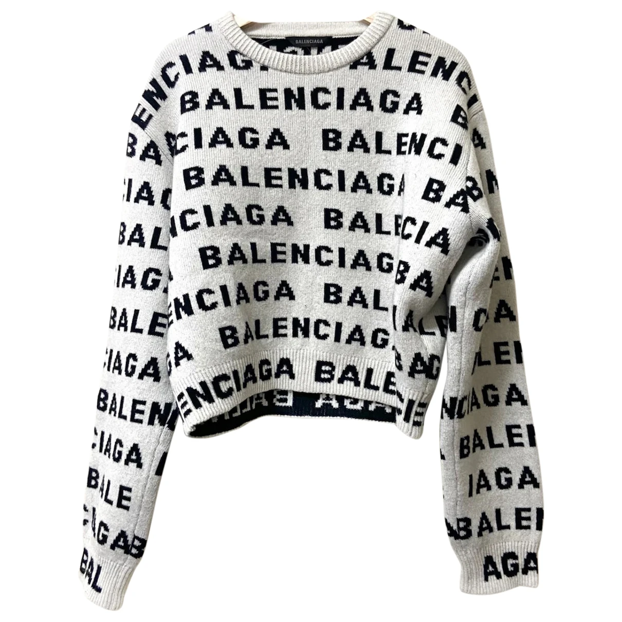 Pre-owned Balenciaga Wool Knitwear & Sweatshirt In White
