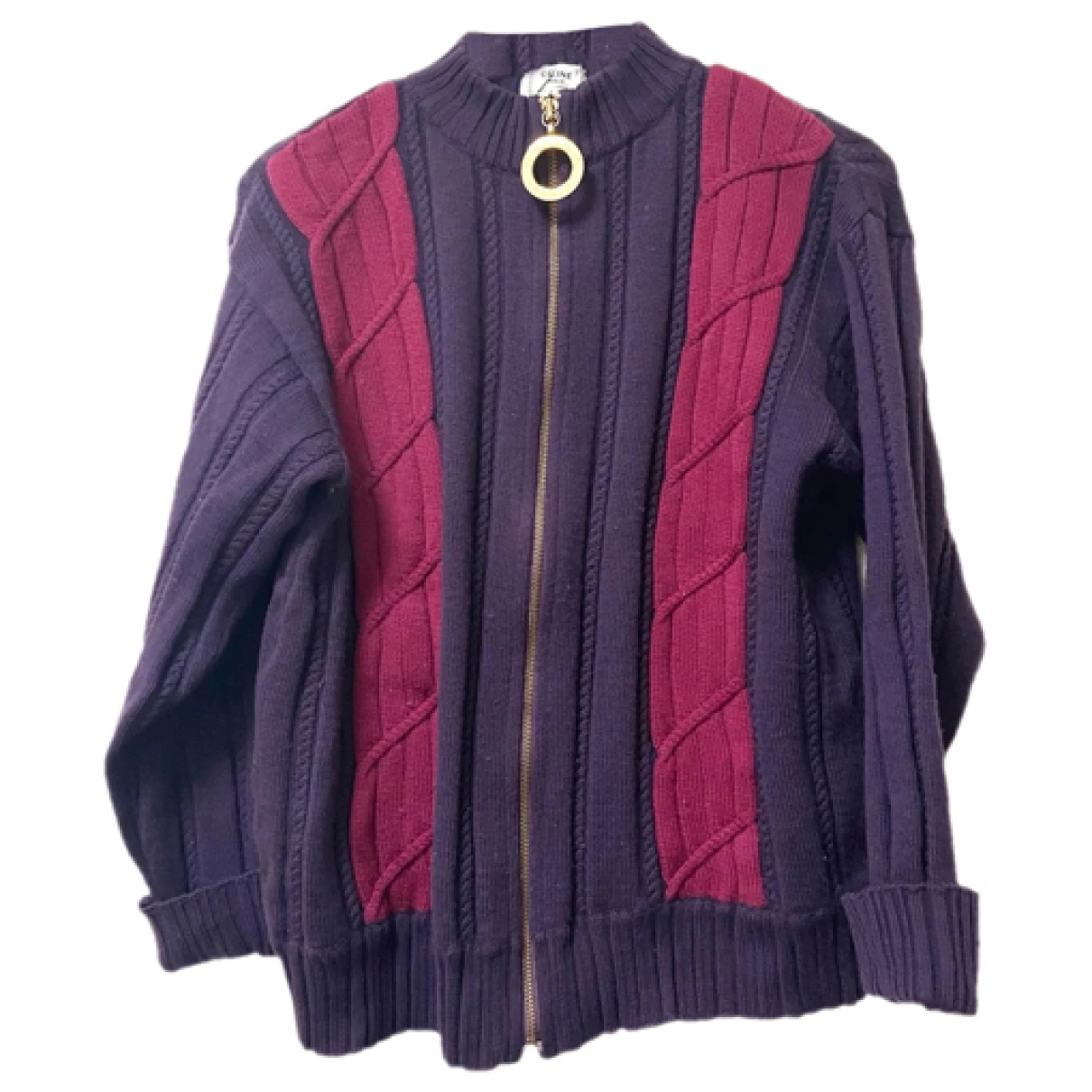 Pre-owned Celine Wool Jacket In Purple