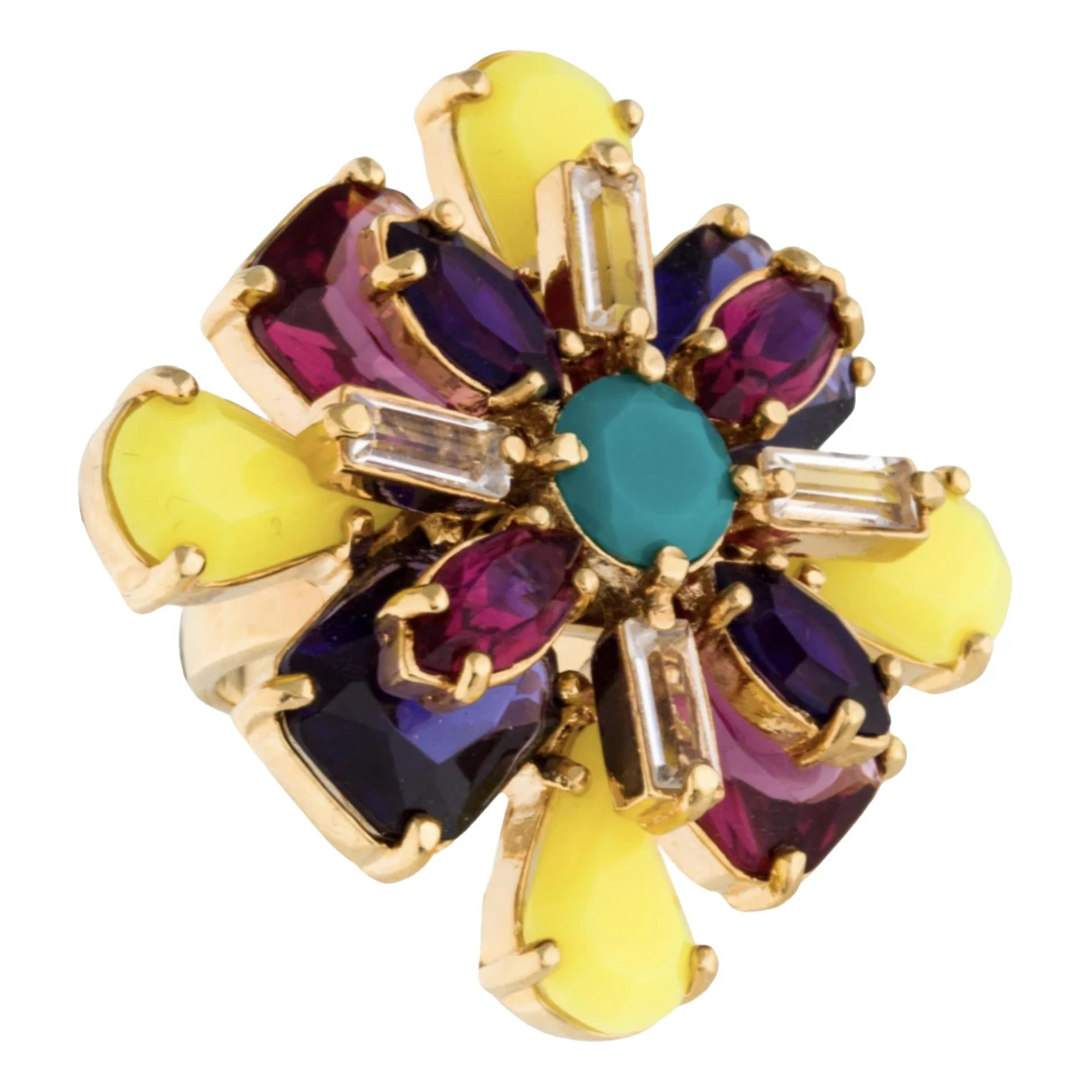 Pre-owned Kate Spade Crystal Ring In Multicolour