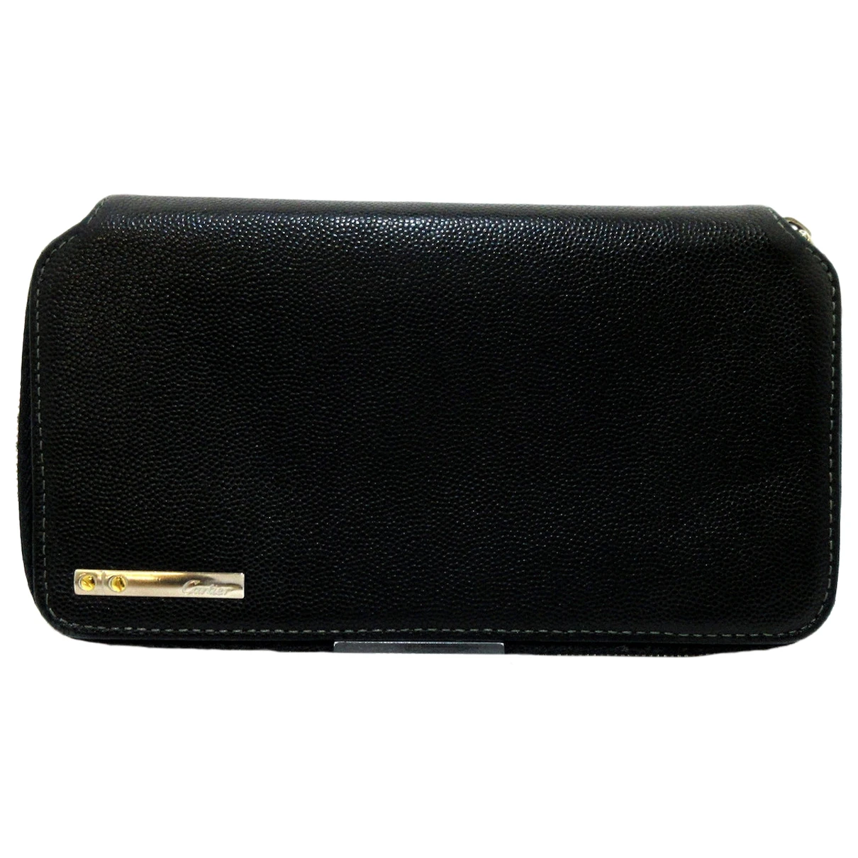 Pre-owned Cartier Leather Wallet In Black