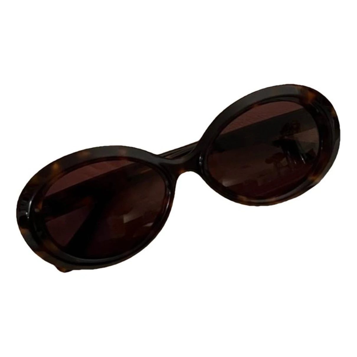 Pre-owned Chloé Oversized Sunglasses In Brown