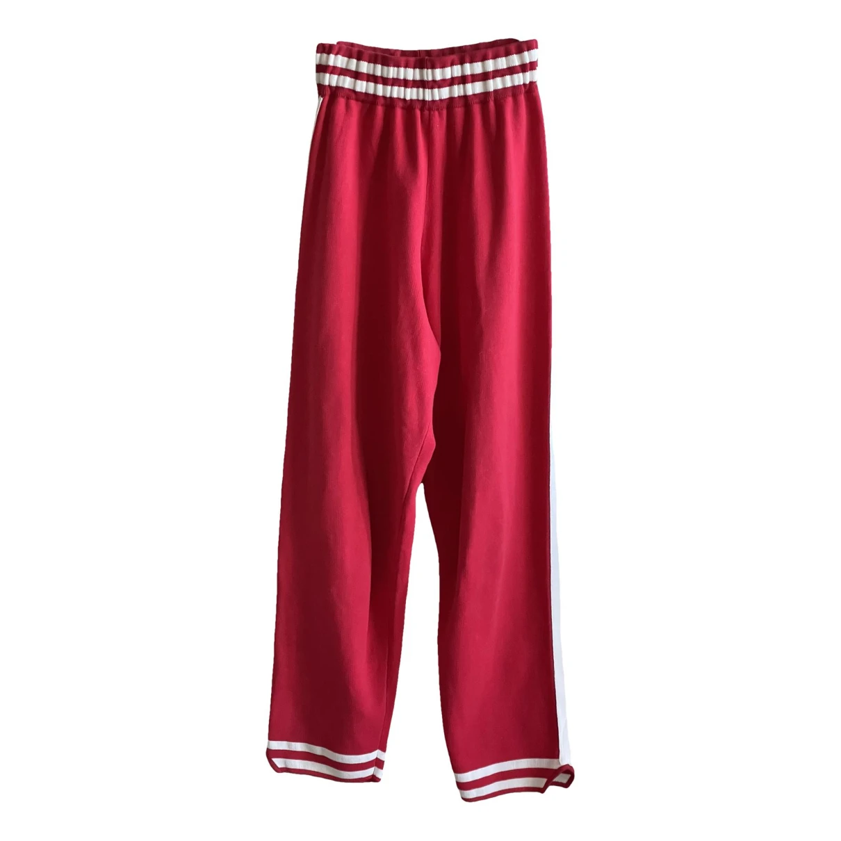 Pre-owned Nagnata Straight Pants In Red
