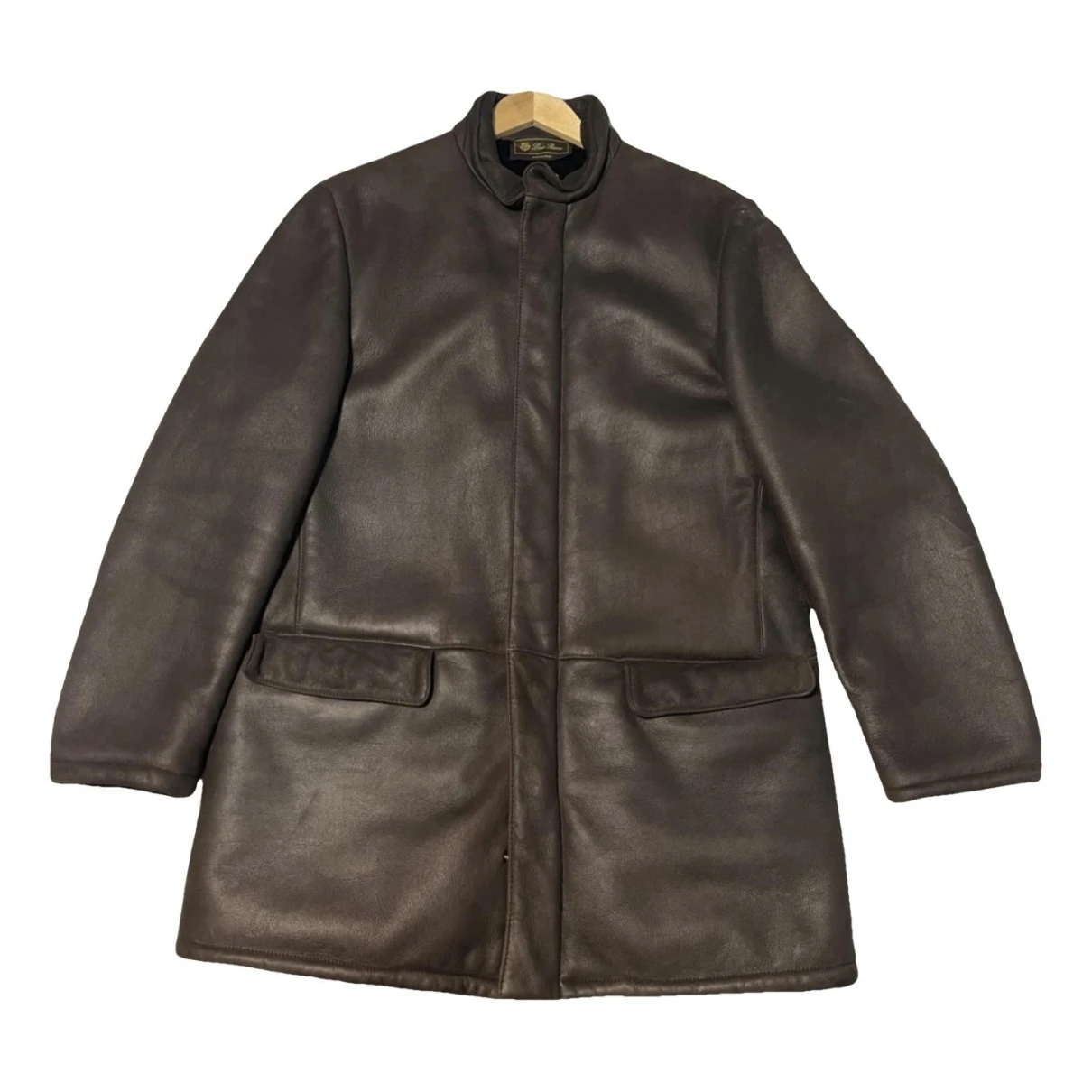 Pre-owned Loro Piana Leather Coat In Brown
