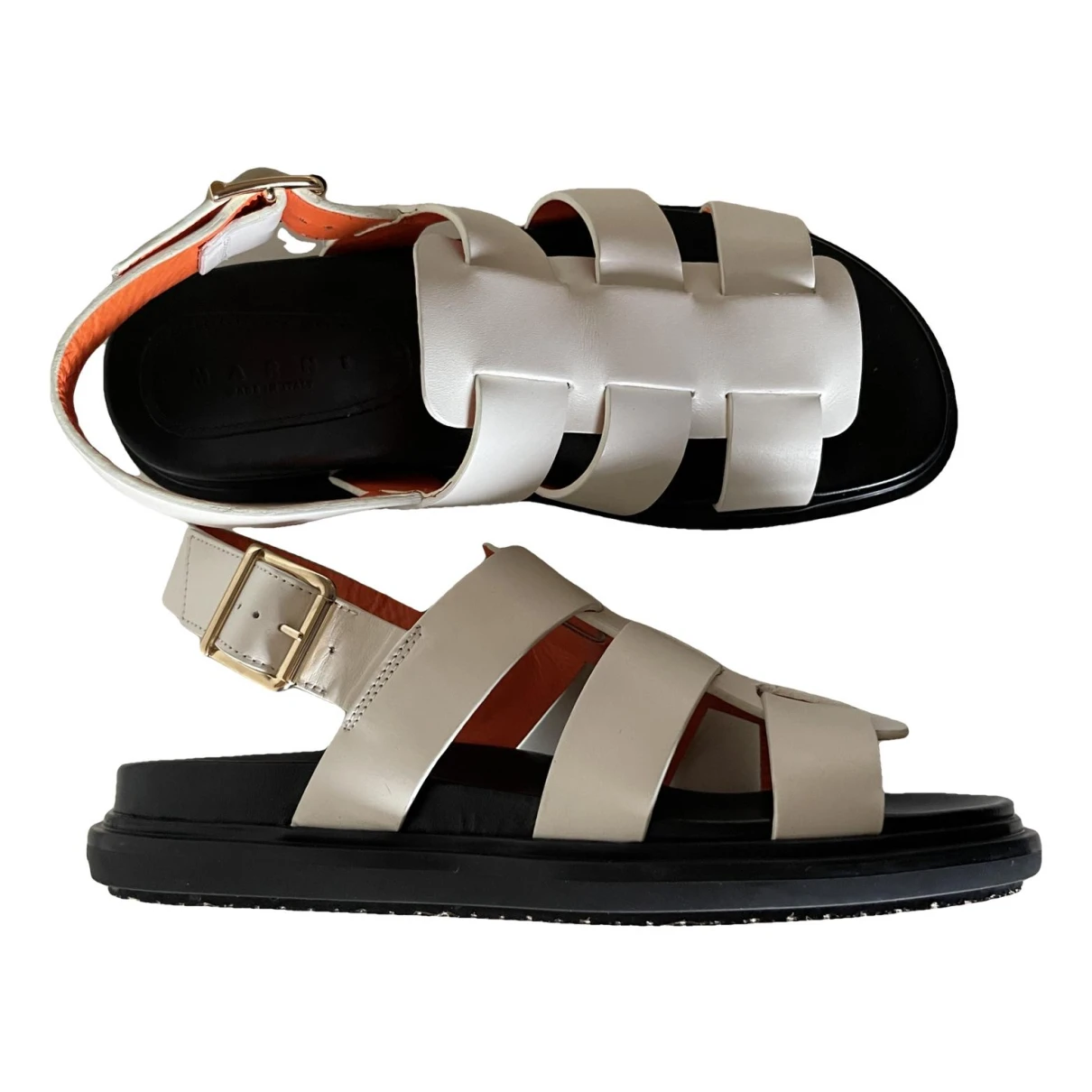 Pre-owned Marni Fussbett Leather Sandal In Other